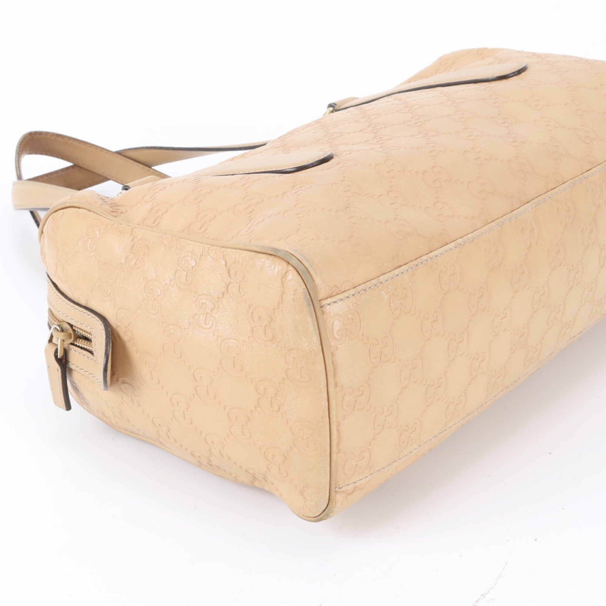 Gucci Guccissima Beige Leather Handbag Tote Bag (Pre-Owned)