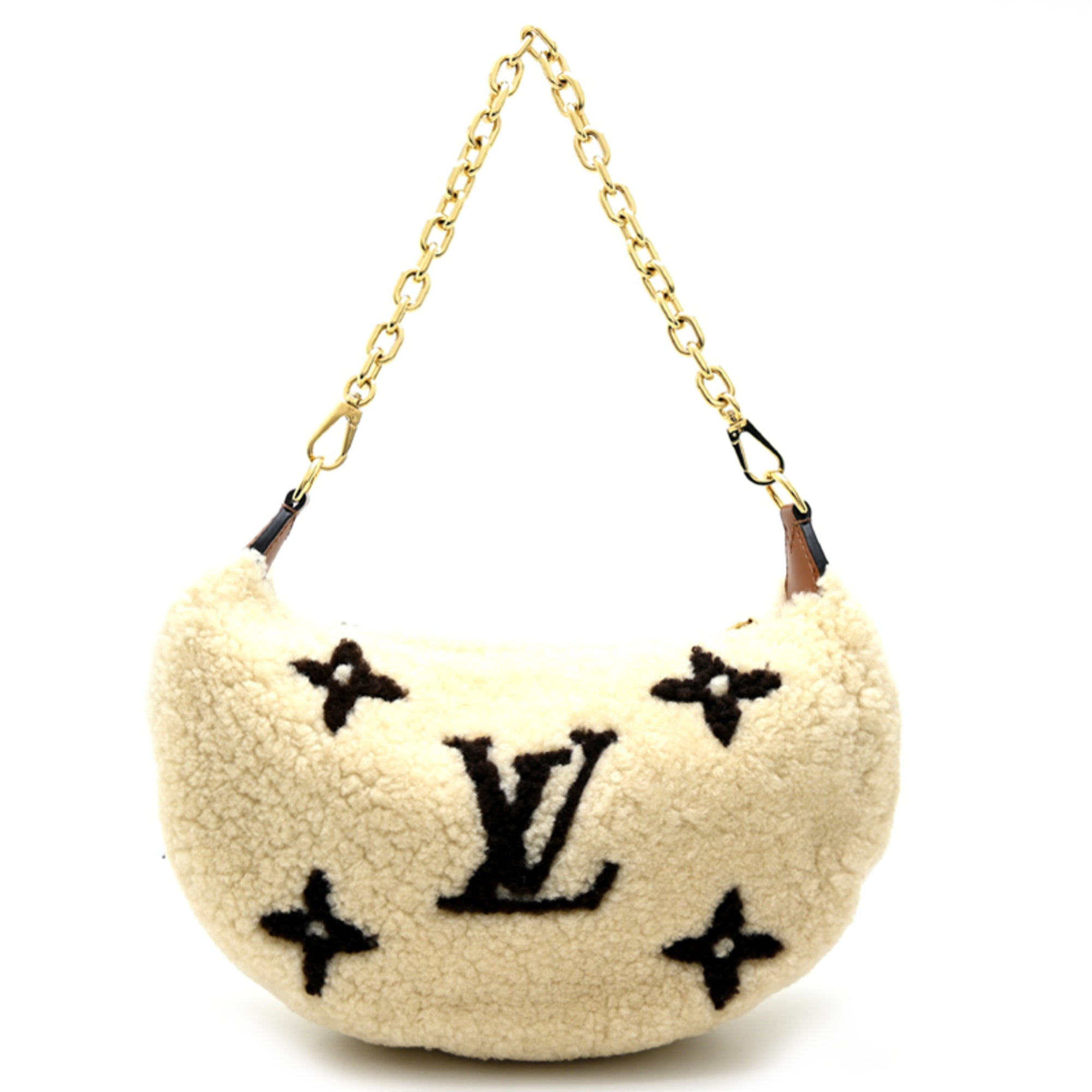 Louis Vuitton Brown Ivory Monogram Shoulder Bag (Pre-Owned)