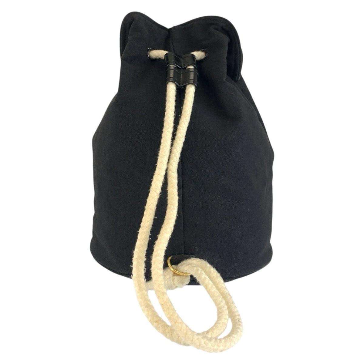 Chanel Black White Canvas Vinyl Shoulder Bag (Pre-Owned)