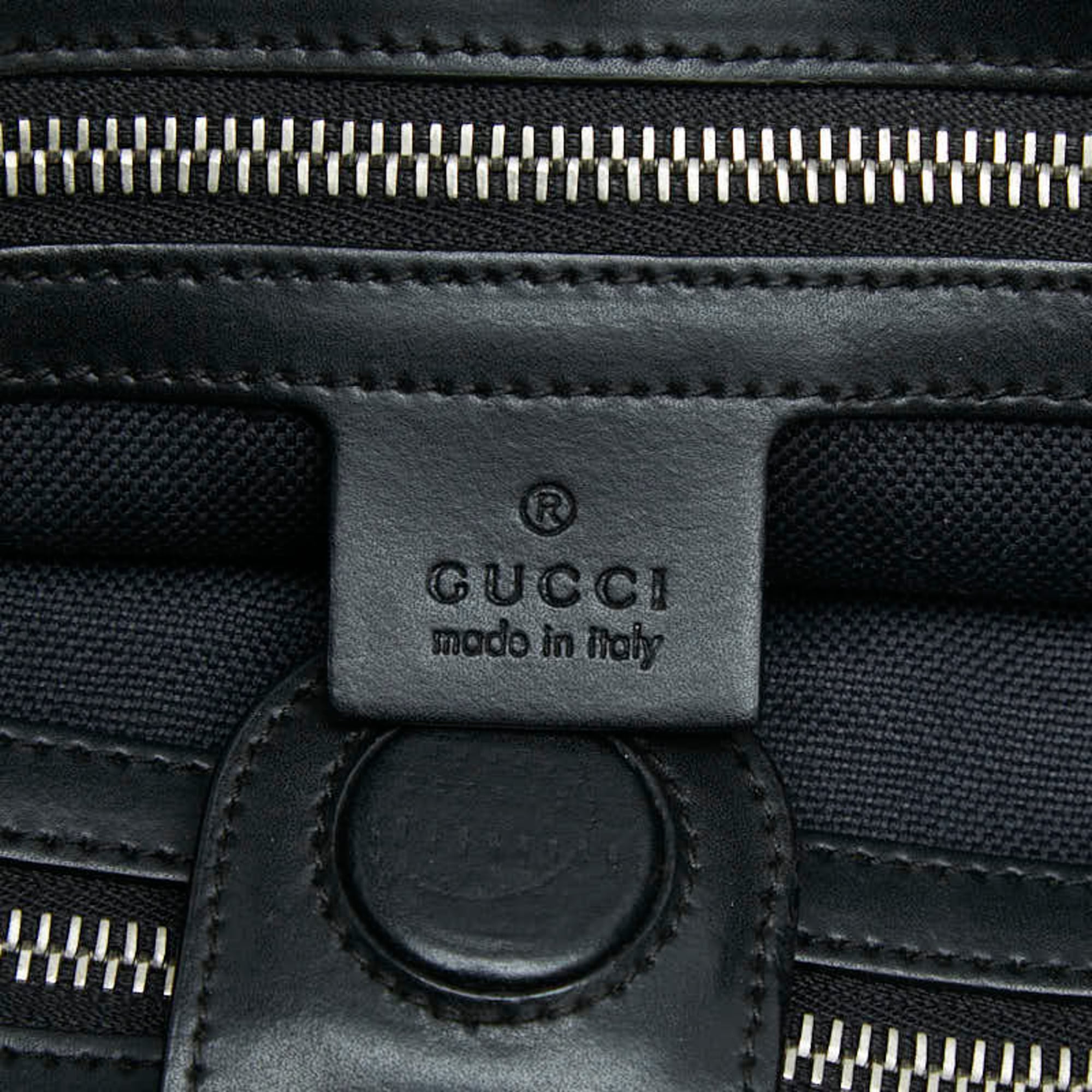 Gucci Black Pvc Leather Shoulder Bag Tote Bag (Pre-Owned)