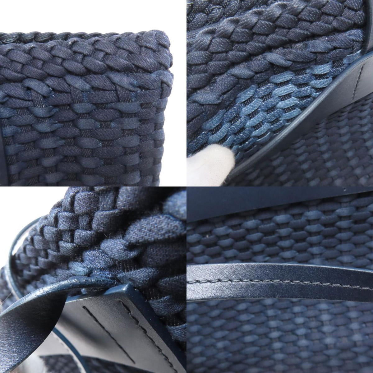 Miu Miu Blue Canvas Tote Bag (Pre-Owned)