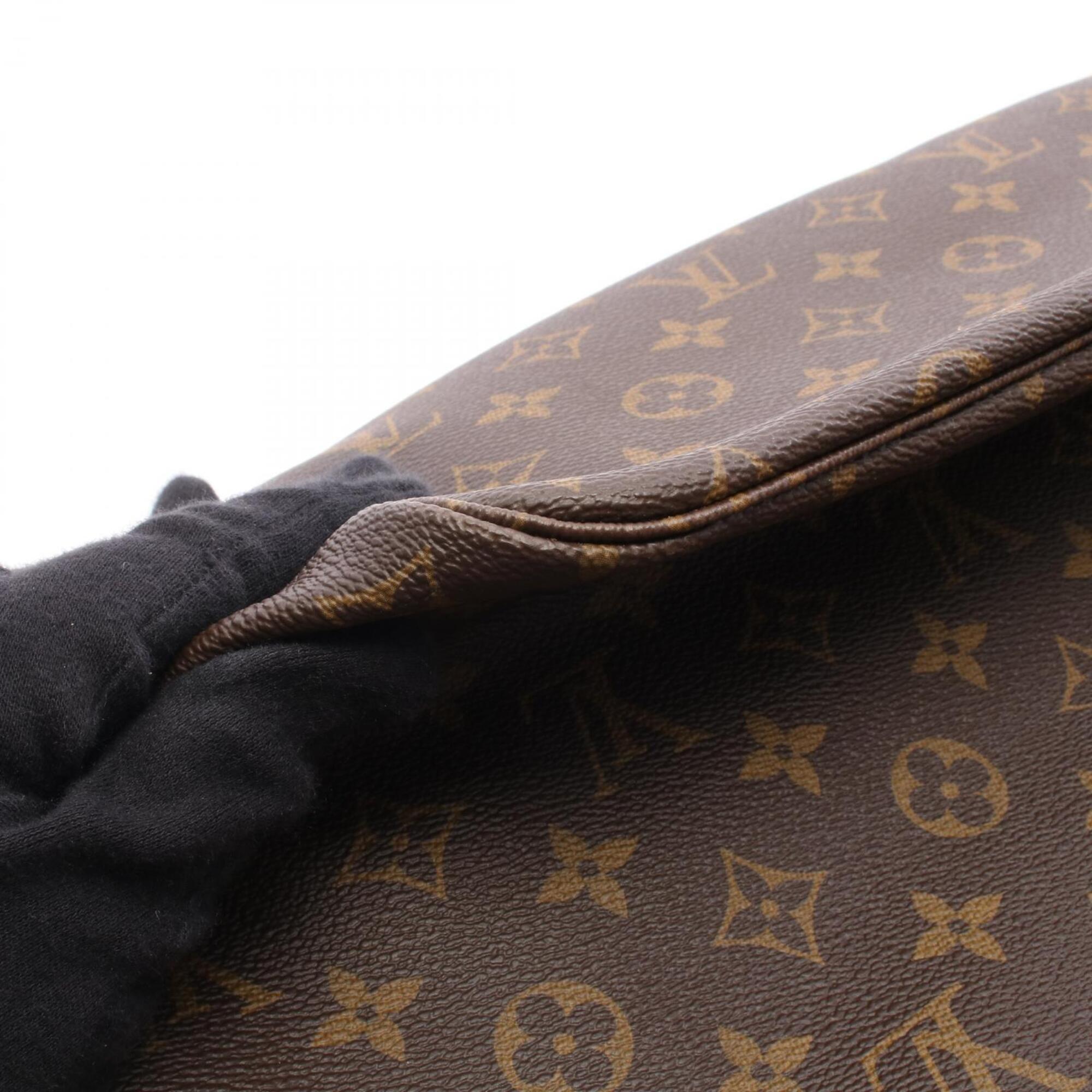 Louis Vuitton Brown Pvc Coated Canvas Leather Tote Bag (Pre-Owned)