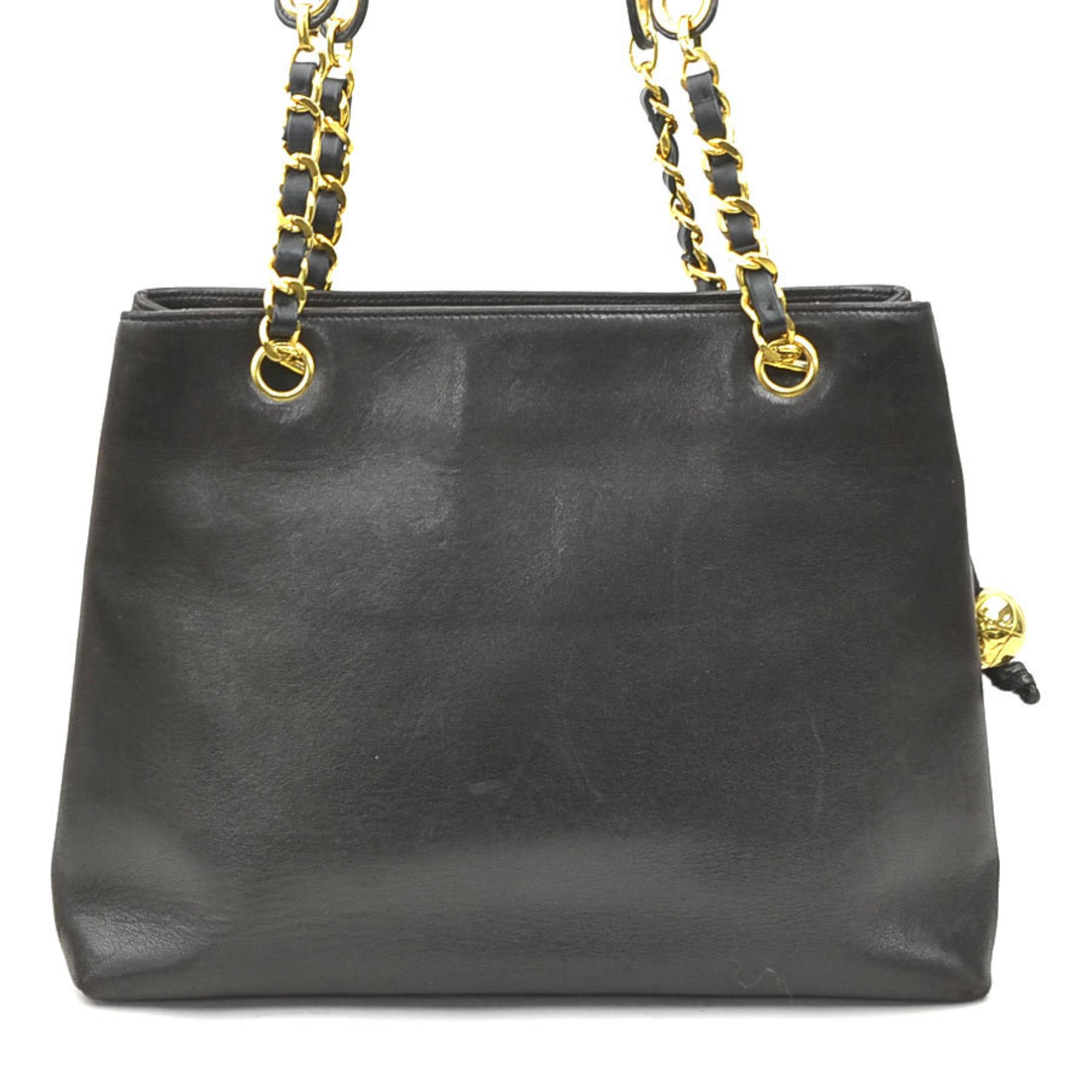 Chanel Black Leather Shoulder Bag (Pre-Owned)