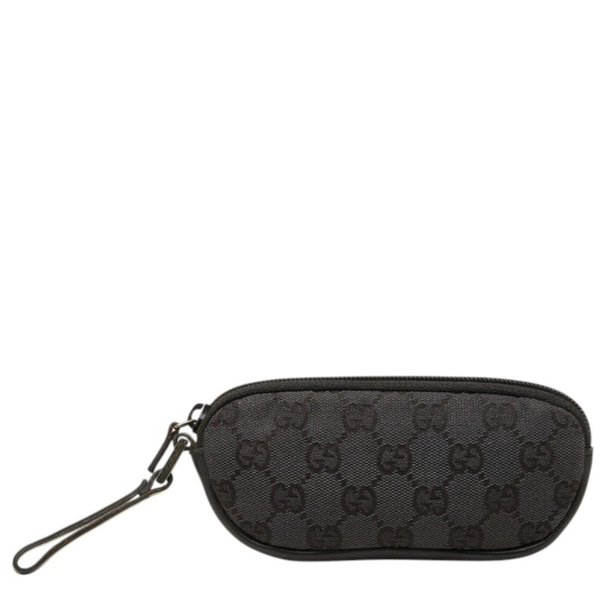 Gucci Black Canvas Leather Pouch (Pre-Owned)