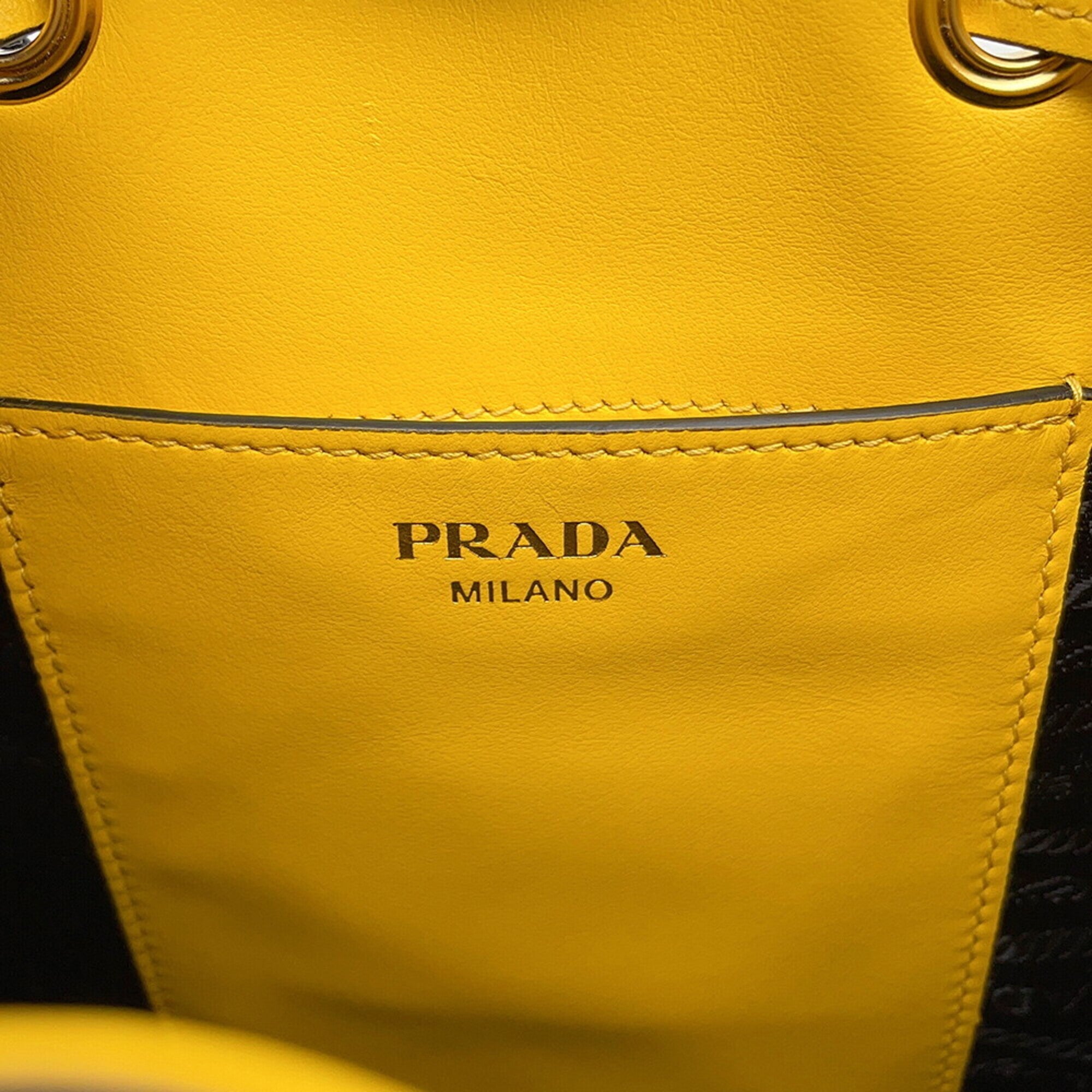 Prada Yellow Leather Handbag (Pre-Owned)