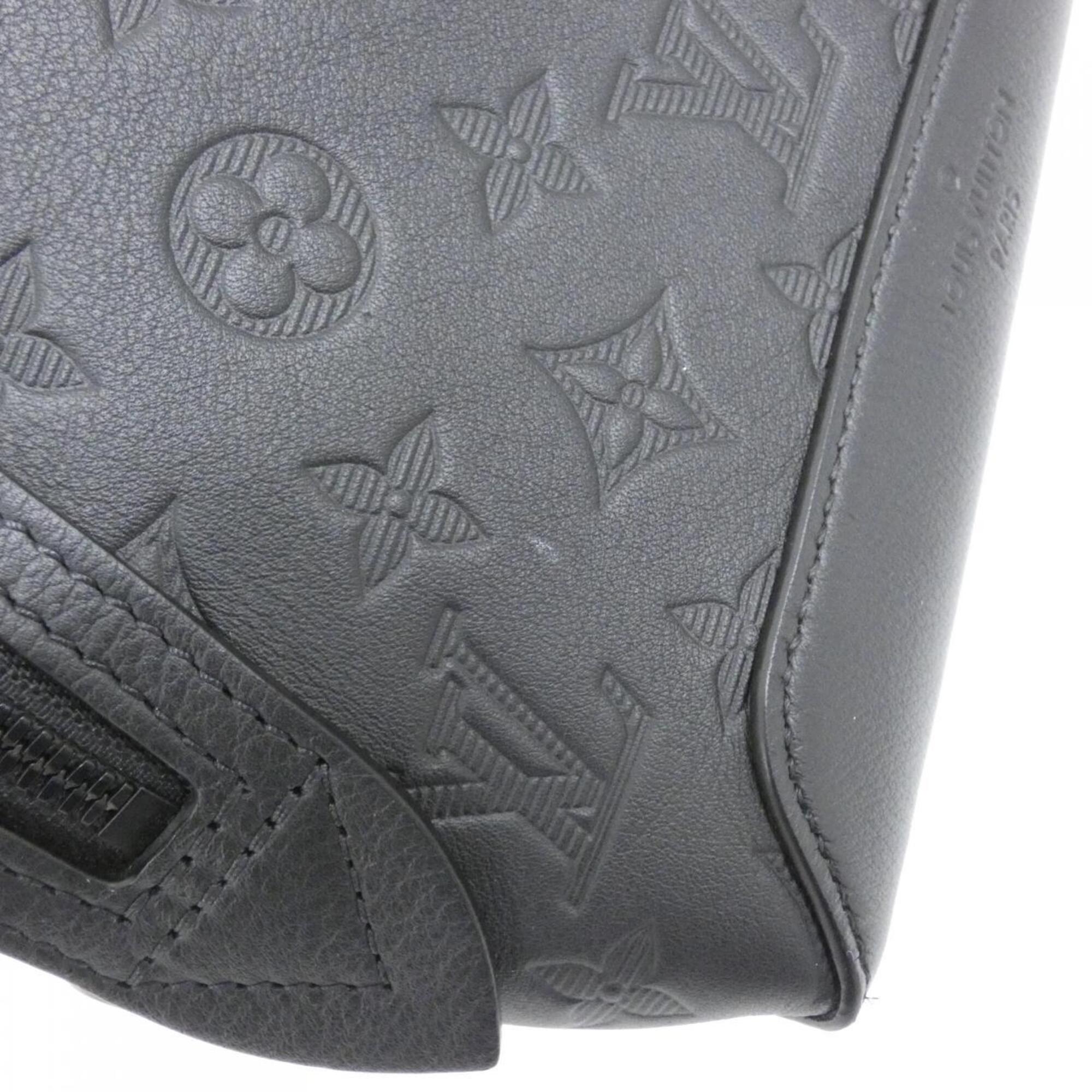 Louis Vuitton Black Leather Pouch Shoulder Bag (Pre-Owned)