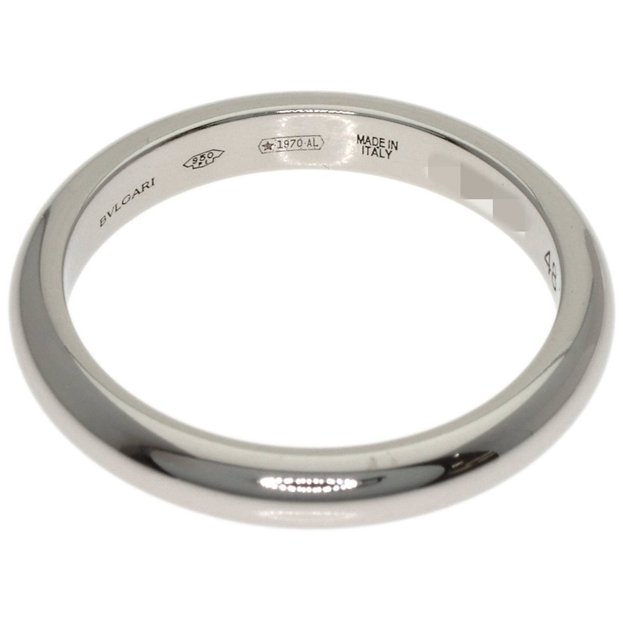 Bvlgari Platinum Platinum 950 Band Ring (Pre-Owned)