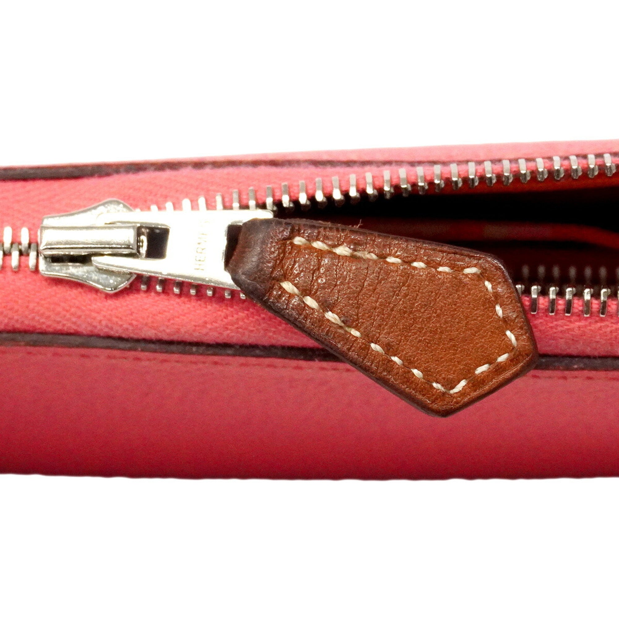 Hermes Rose Azalee Leather Long Wallet (Bi-Fold) (Pre-Owned)