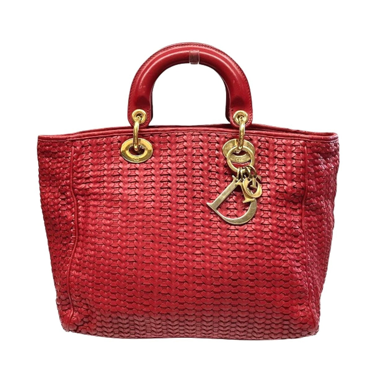 Christian Dior Red Color Leather Handbag (Pre-Owned)