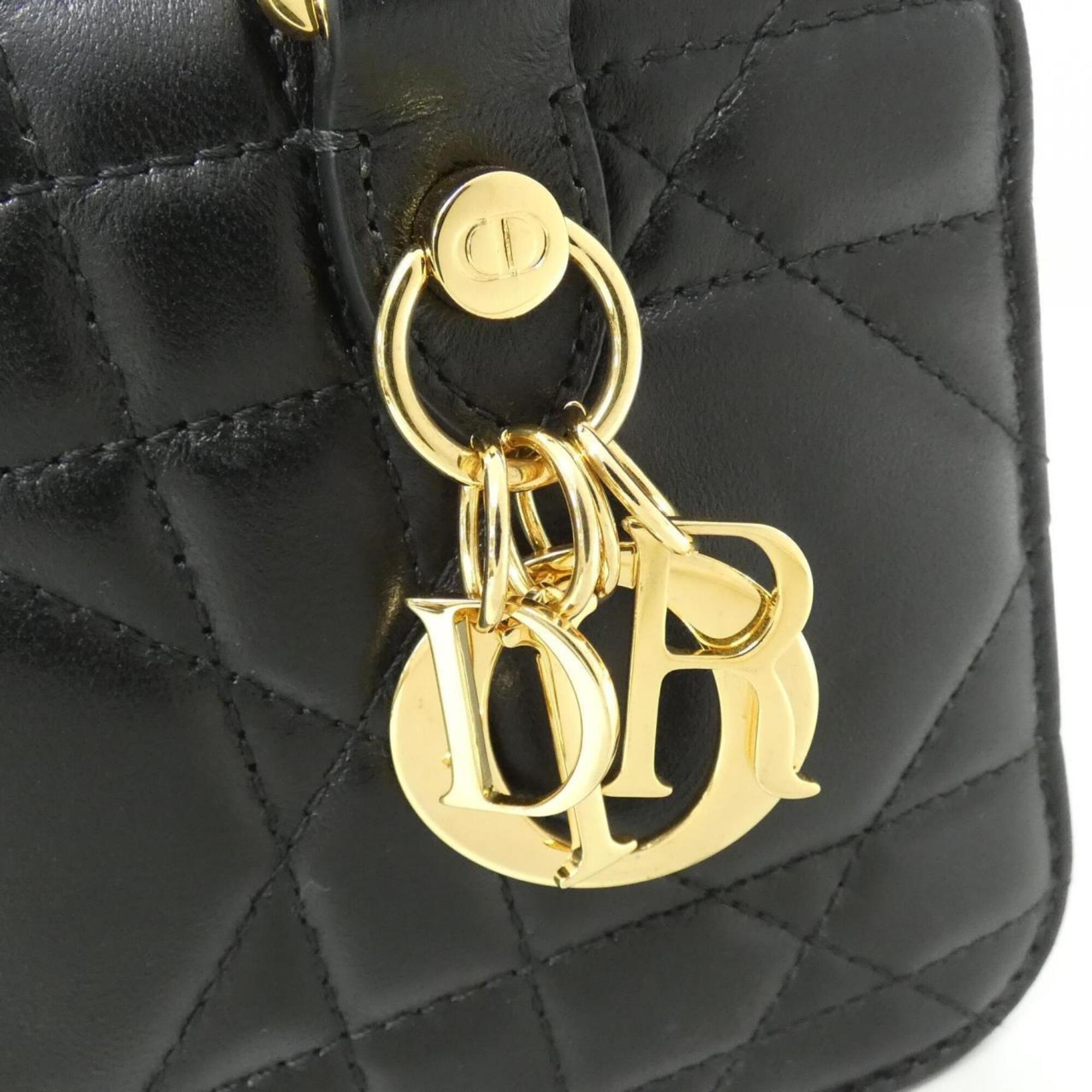 Christian Dior Black Leather Handbag (Pre-Owned)