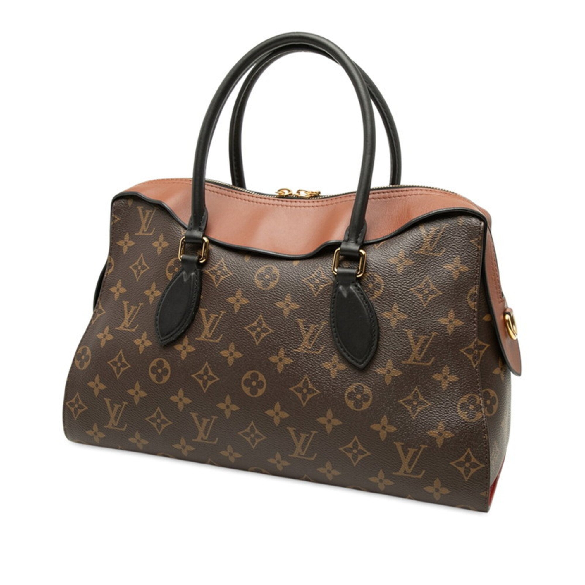 Louis Vuitton Black Brown Pvc Leather Handbag Shoulder Bag (Pre-Owned)