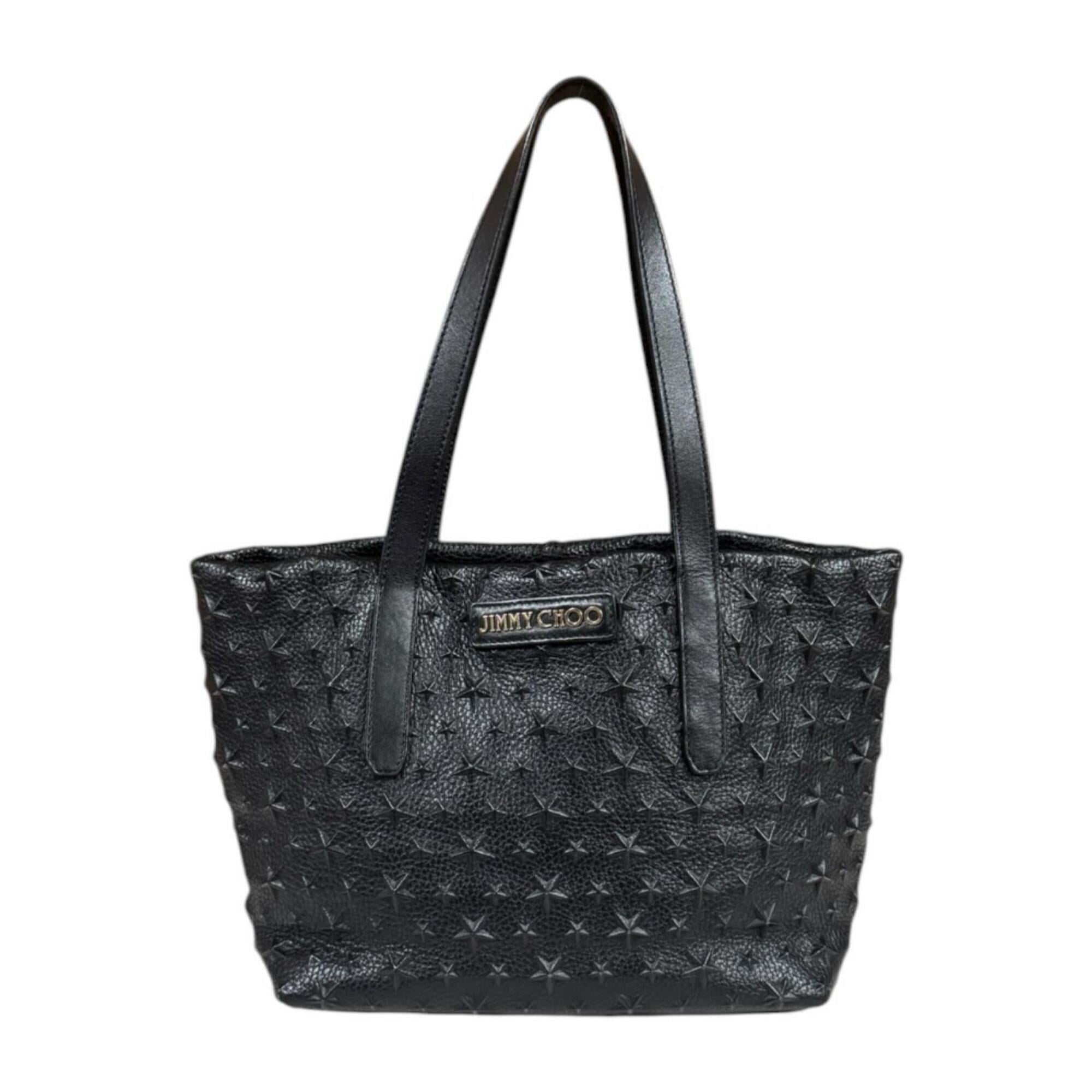 Jimmy Choo Black Leather Tote Bag (Pre-Owned)
