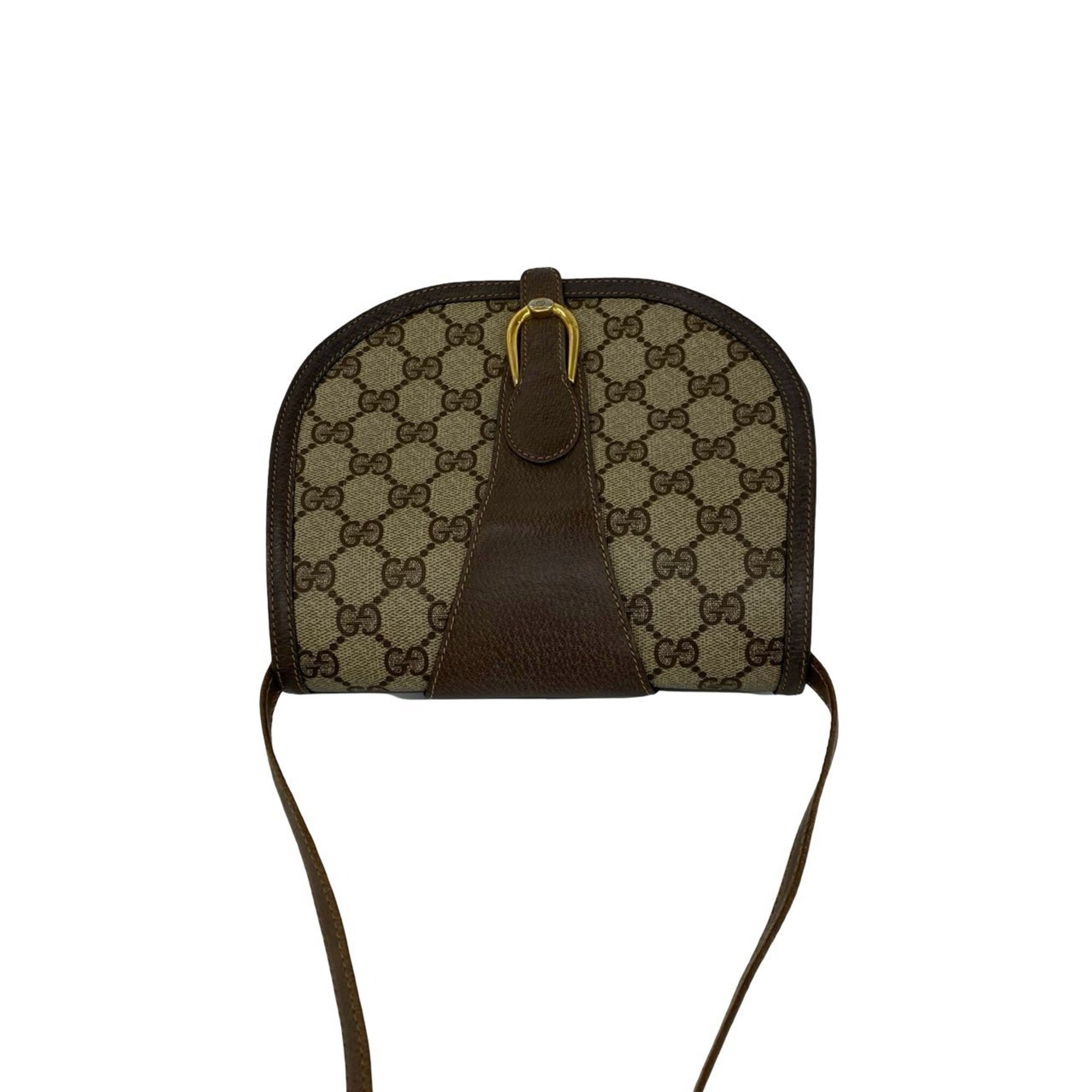 Gucci Brown Leather Pvc Pochette Shoulder Bag (Pre-Owned)
