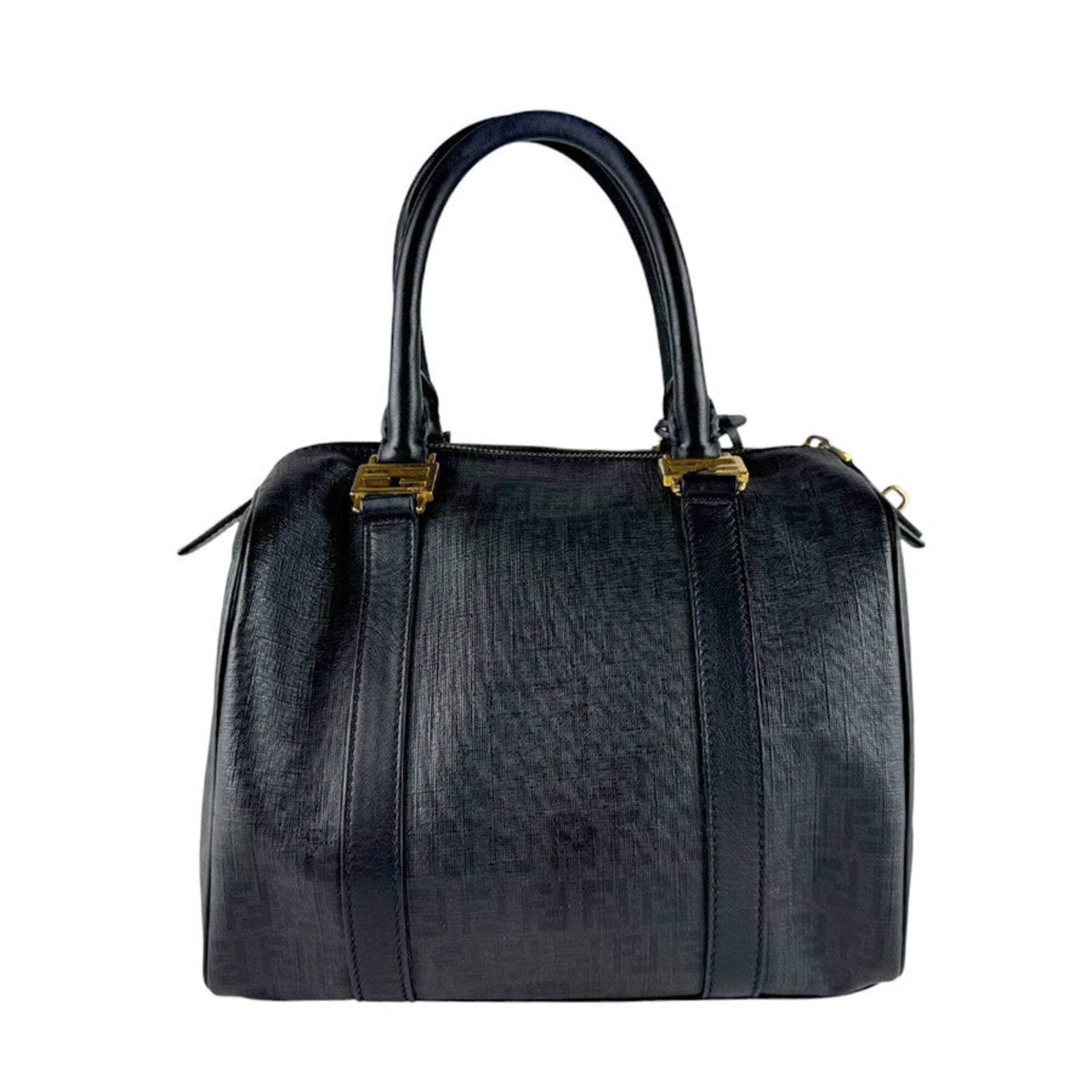 Fendi Black Pvc Leather Handbag (Pre-Owned)