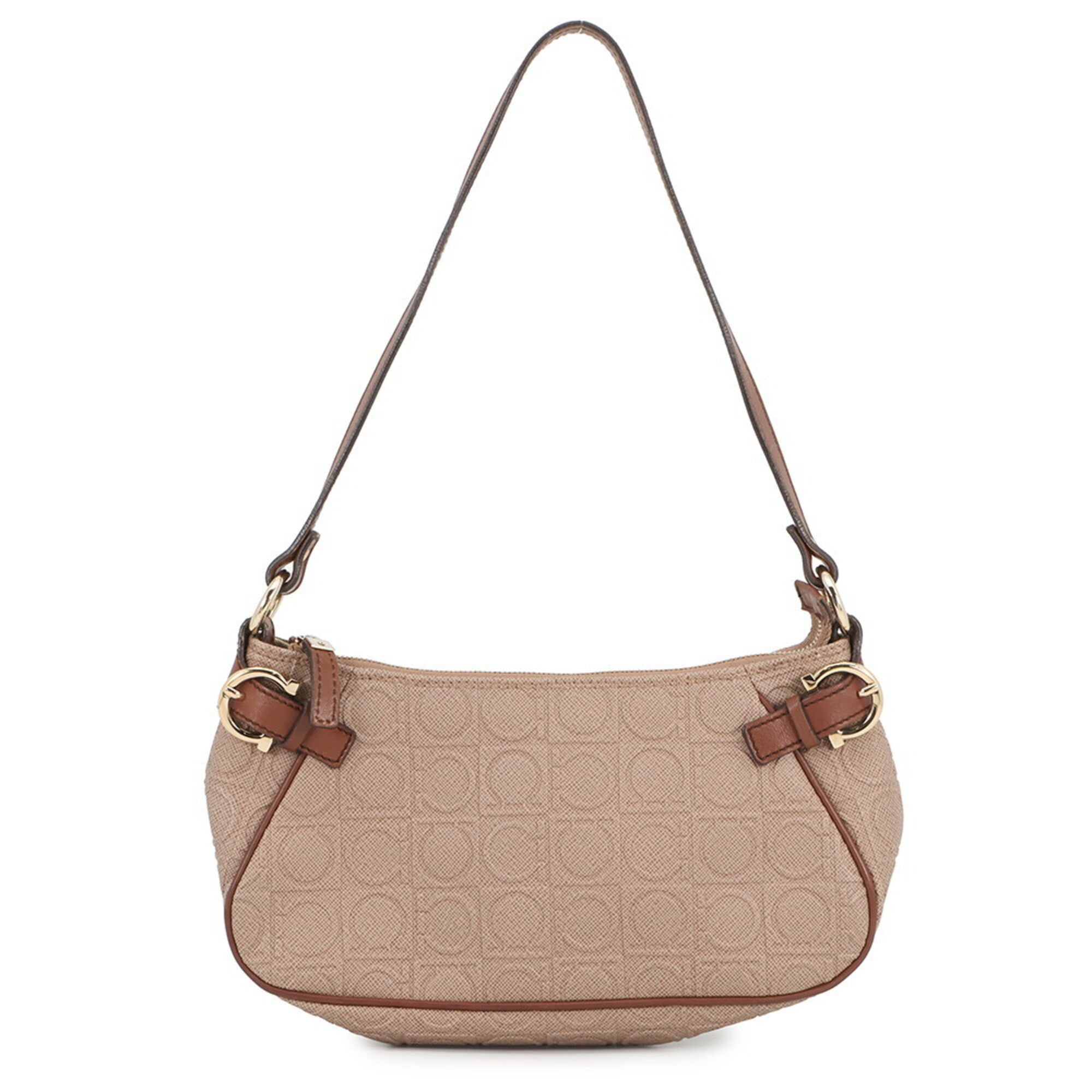 Salvatore Ferragamo Brown Pvc Handbag Pouch (Pre-Owned)
