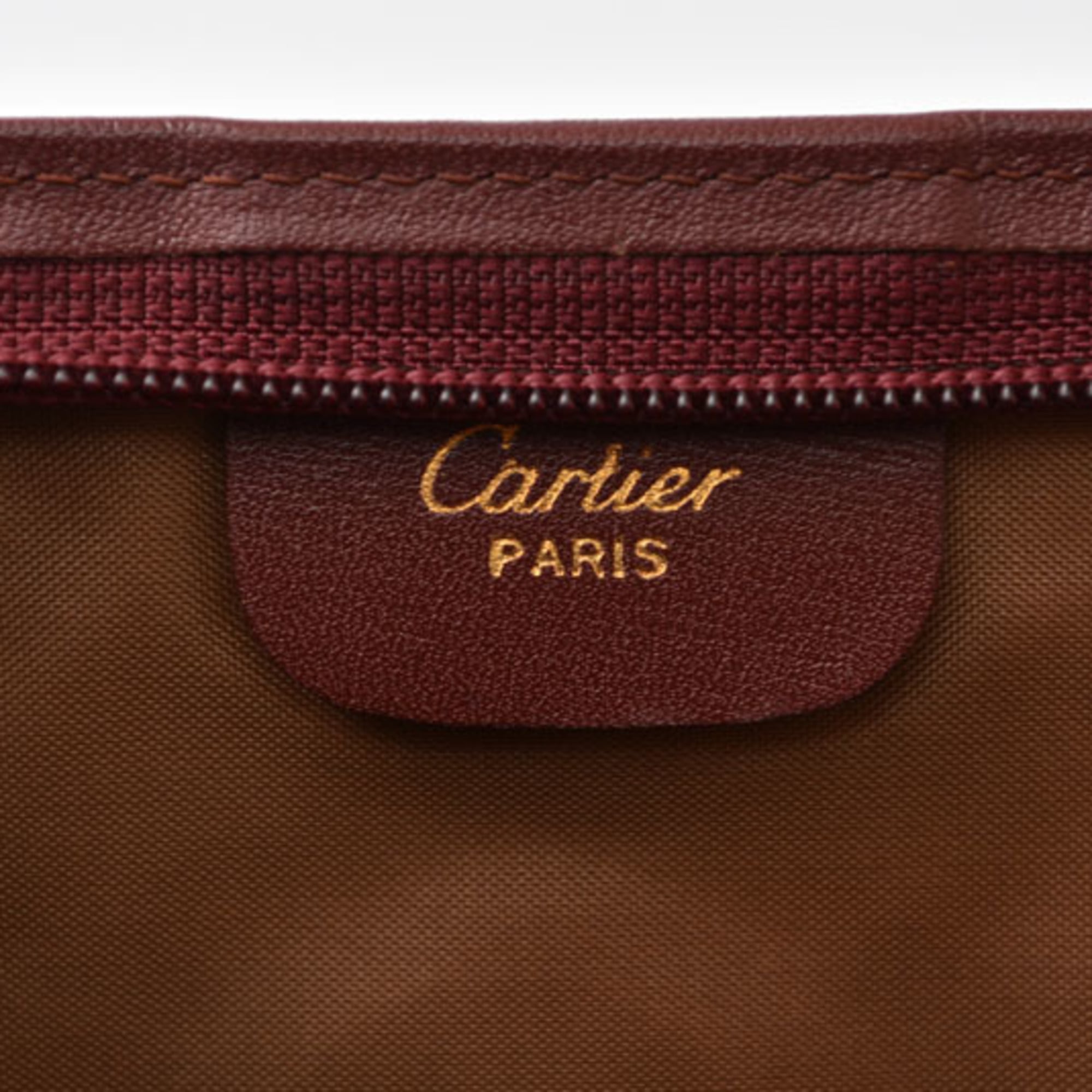 Cartier Bordeaux Leather Pouch (Pre-Owned)