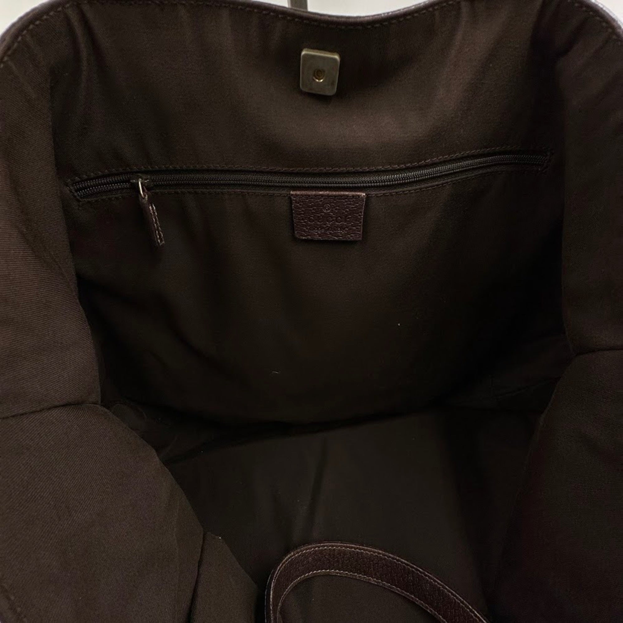 Gucci Brown Canvas Tote Bag (Pre-Owned)