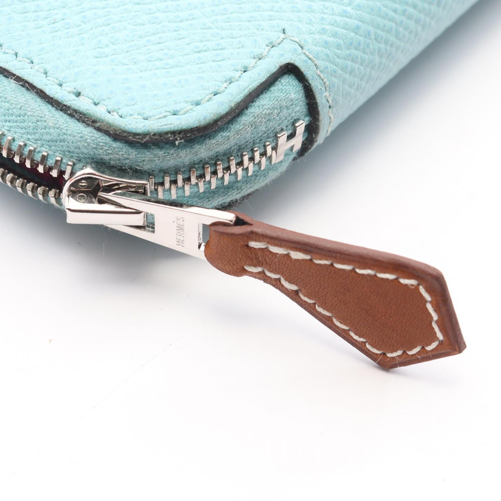 Hermes Blue Atoll Epsom Leather Long Wallet (Bi-Fold) (Pre-Owned)