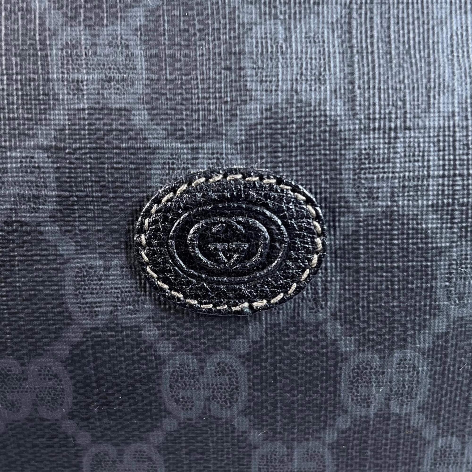 Gucci Black Gray Pvc Clutch Bag Pouch (Pre-Owned)