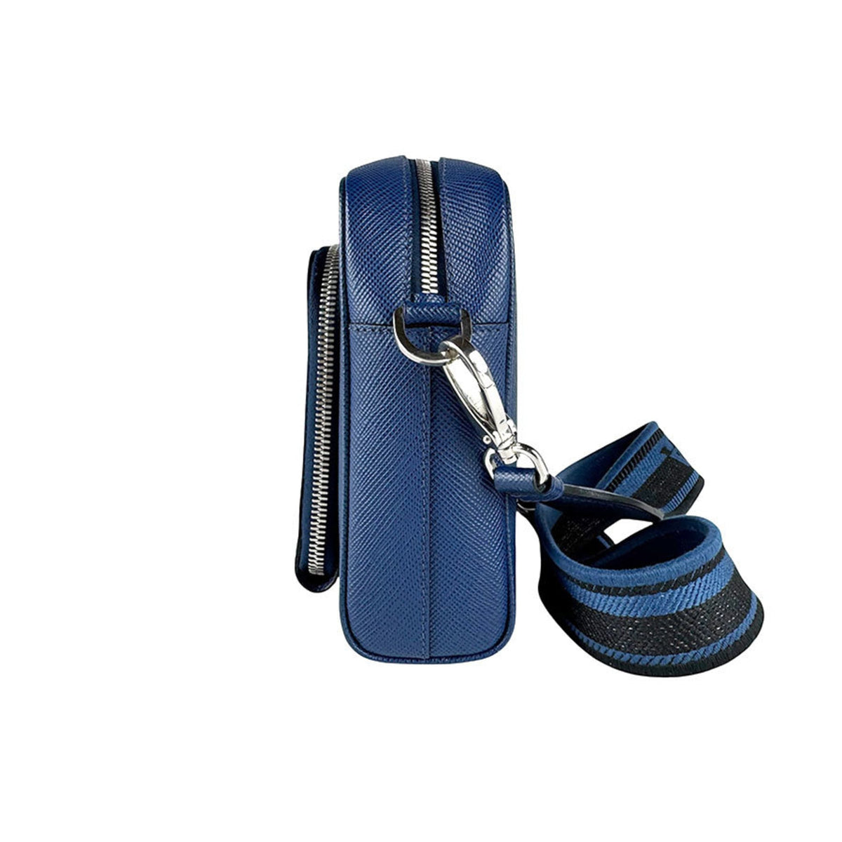 Prada Blue Leather Shoulder Bag (Pre-Owned)