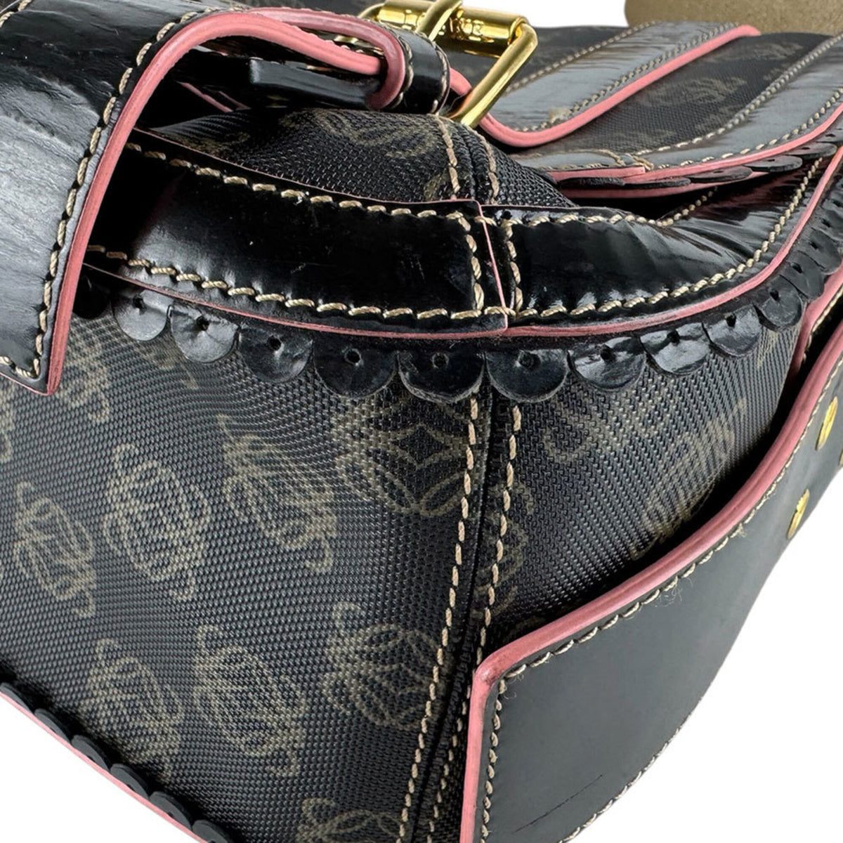 Loewe Black Pink Pvc Leather Shoulder Bag (Pre-Owned)