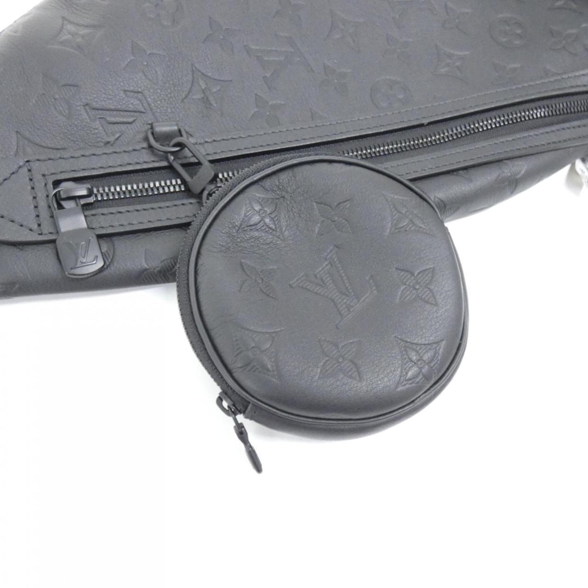 Louis Vuitton Black Leather Pouch Shoulder Bag (Pre-Owned)