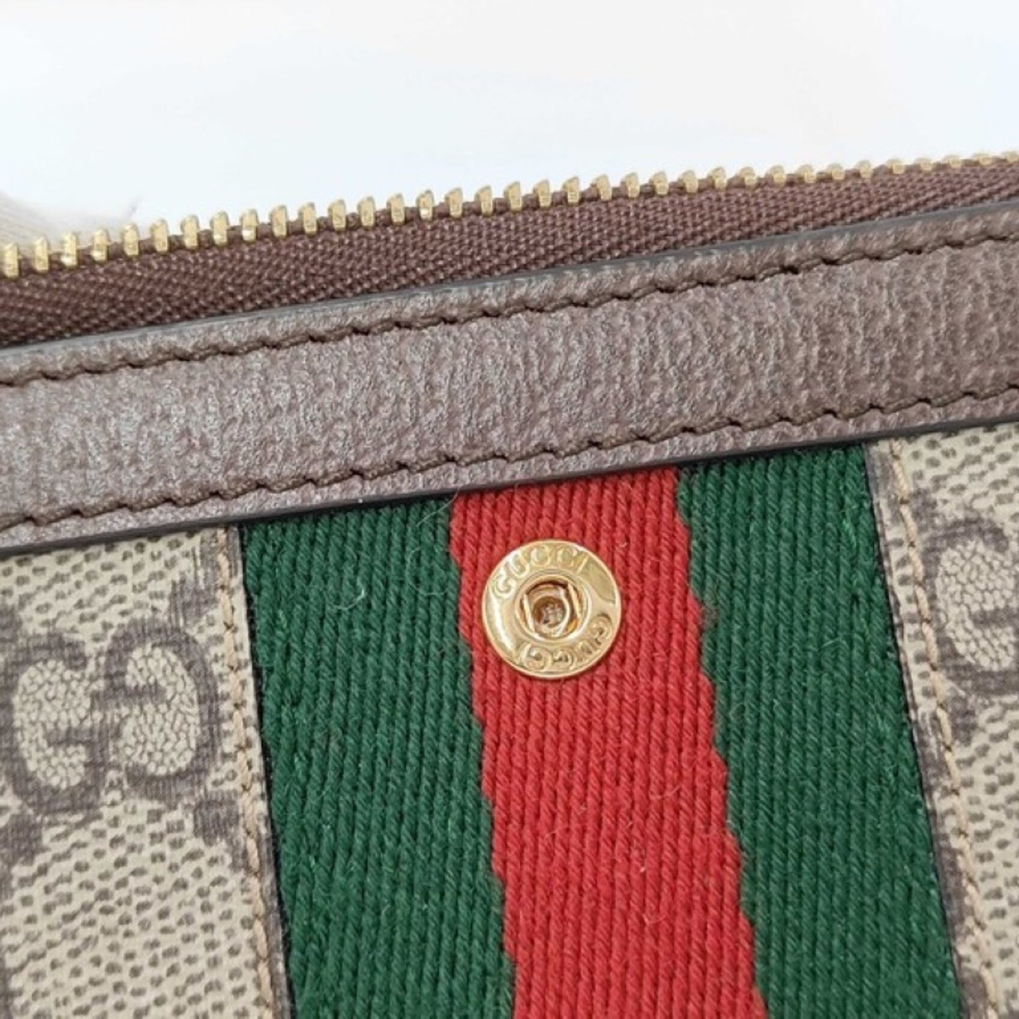 Gucci Beige Brown Gg Supreme Leather Wallet (Bi-Fold) (Pre-Owned)
