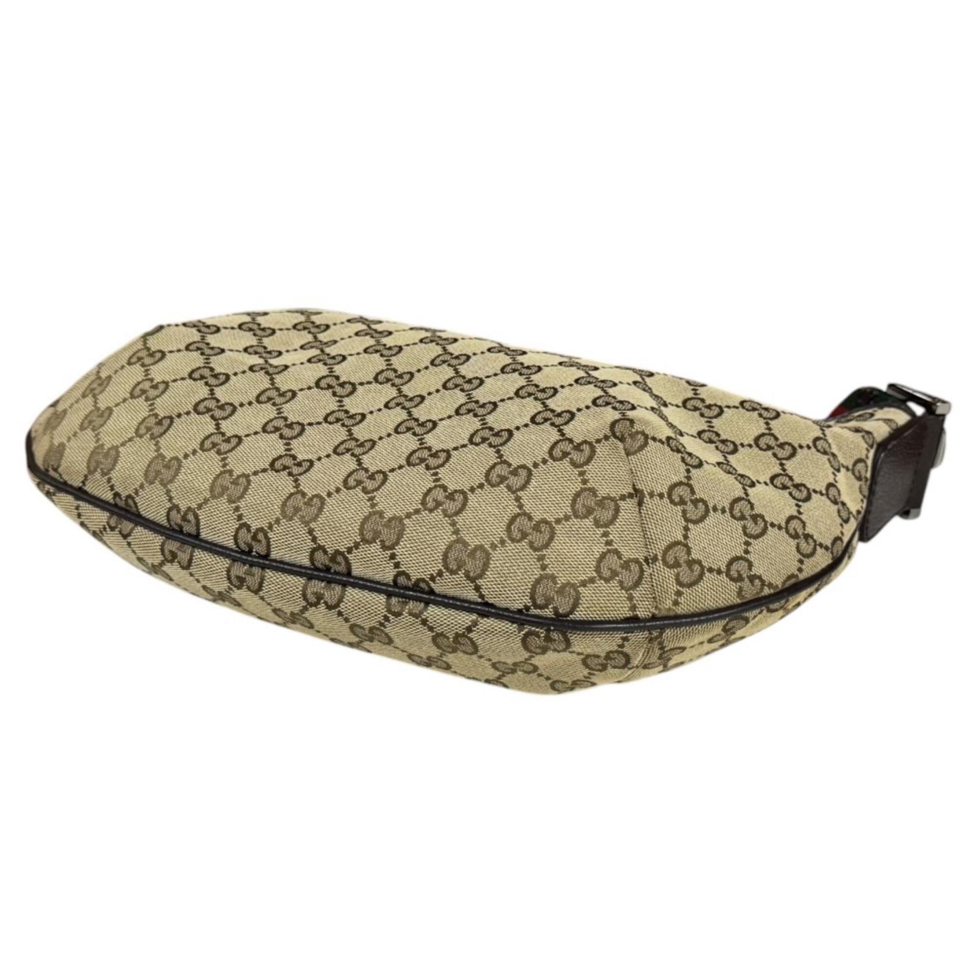 Gucci Sherry Line Beige Brown Gg Canvas Handbag Shoulder Bag (Pre-Owned)