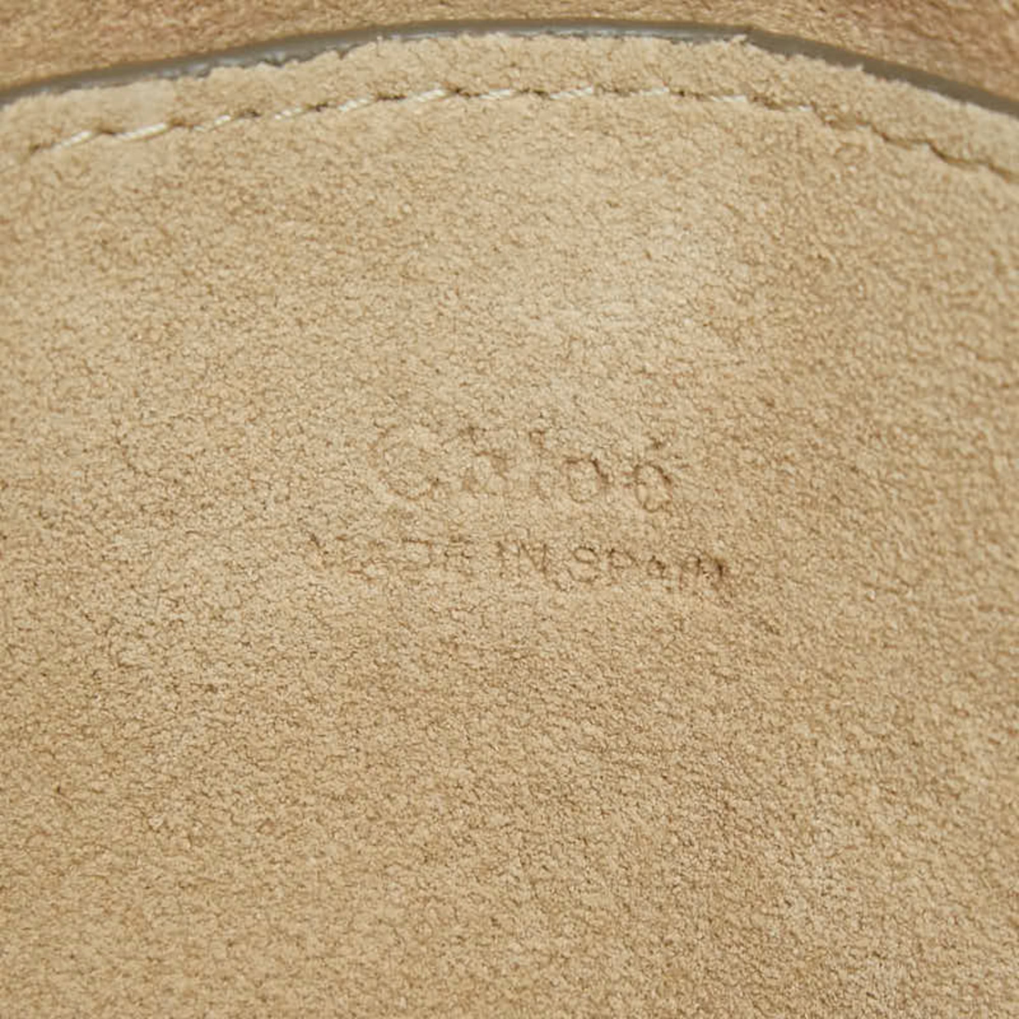 Chloé Gray Beige Leather Suede Shoulder Bag (Pre-Owned)