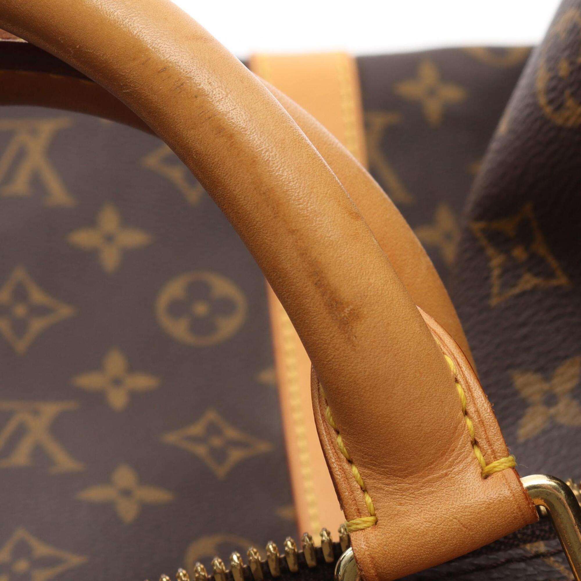 Louis Vuitton Brown Pvc Leather Boston Bag Handbag (Pre-Owned)