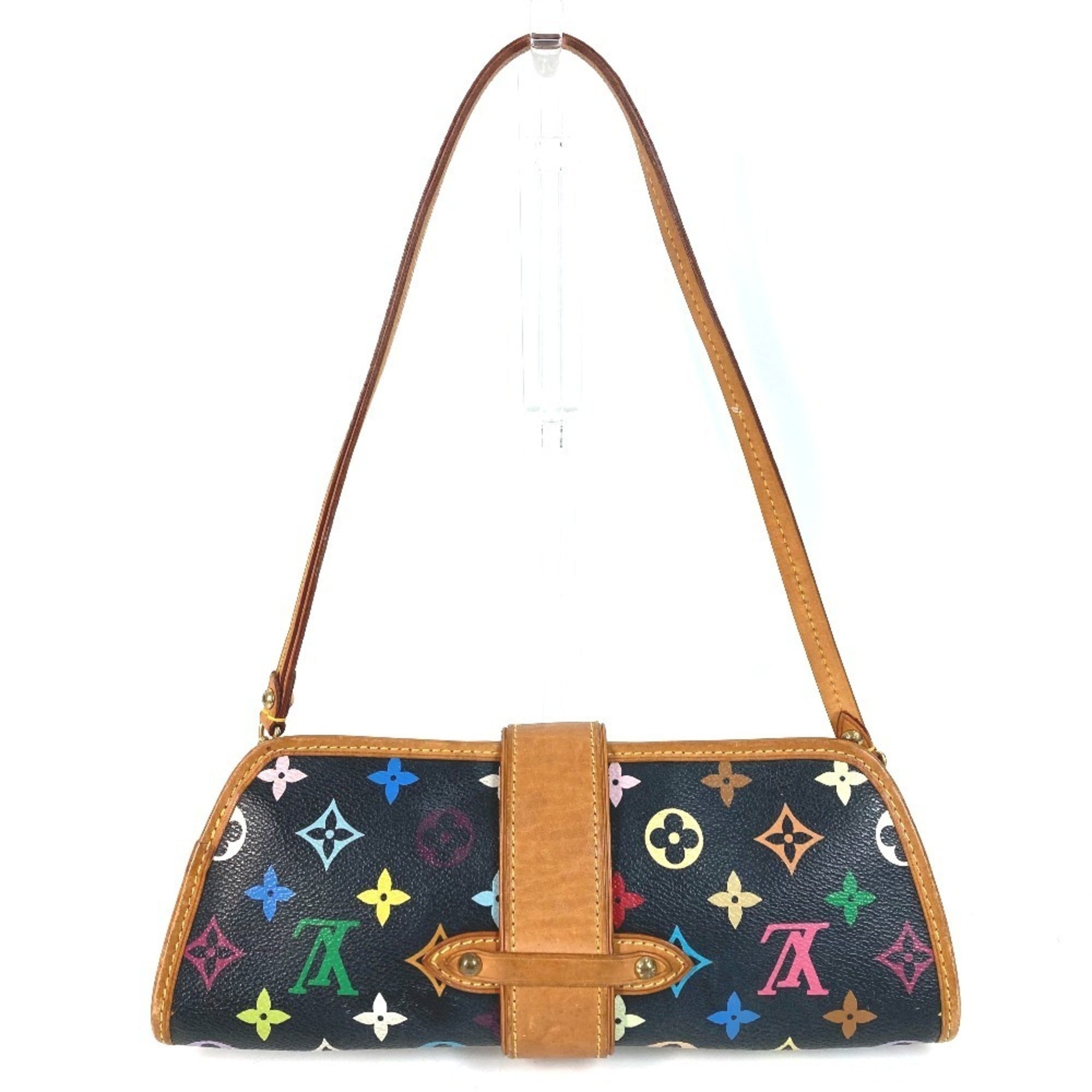 Louis Vuitton Black Monogram Multicolore Canvas Clutch Bag Handbag Pouch Shoulder Bag (Pre-Owned)