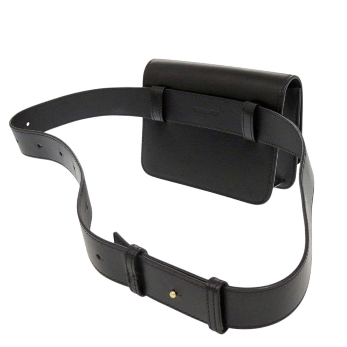 Burberry Black Leather Fanny Pack (Pre-Owned)