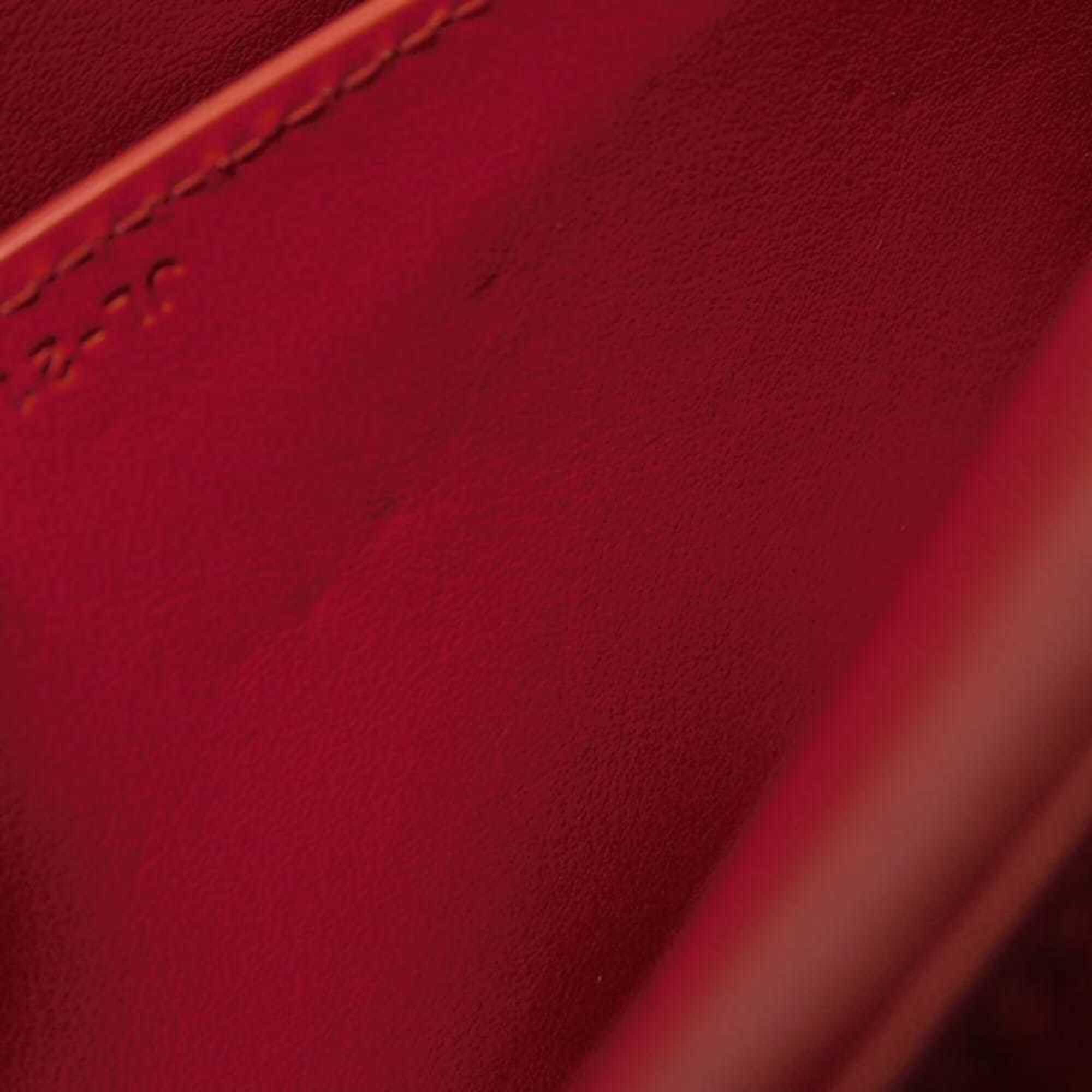 Salvatore Ferragamo Red Color Leather Shoulder Bag (Pre-Owned)