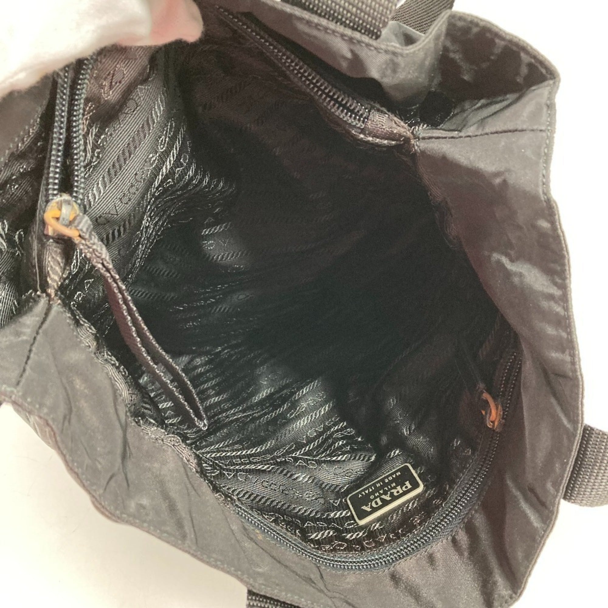 Prada Black Nylon Handbag Shoulder Bag Tote Bag (Pre-Owned)