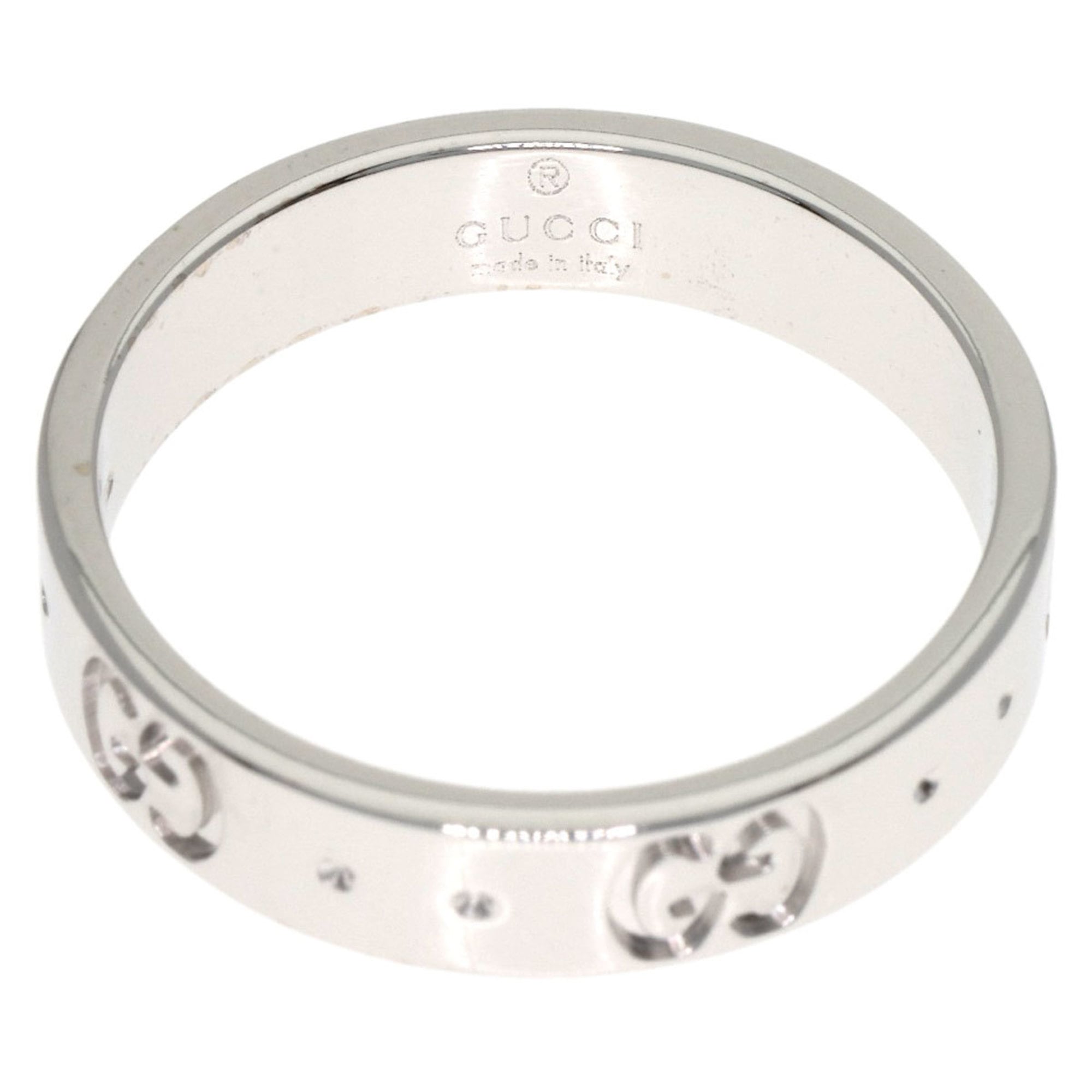 Gucci Icon White Gold (18K) Band Ring (Pre-Owned)