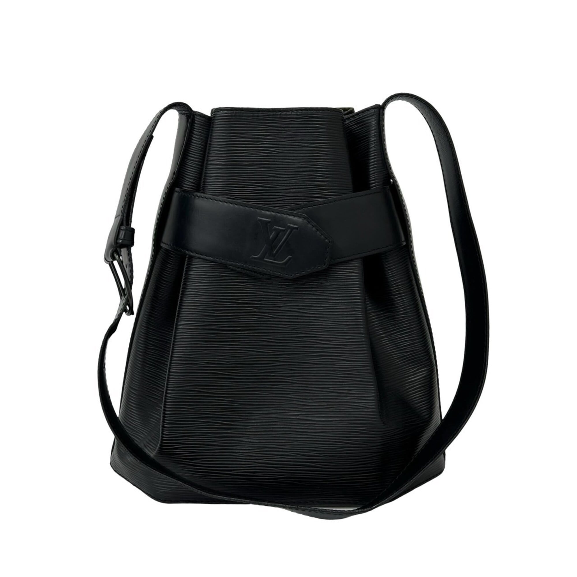 Louis Vuitton Black Leather Shoulder Bag (Pre-Owned)