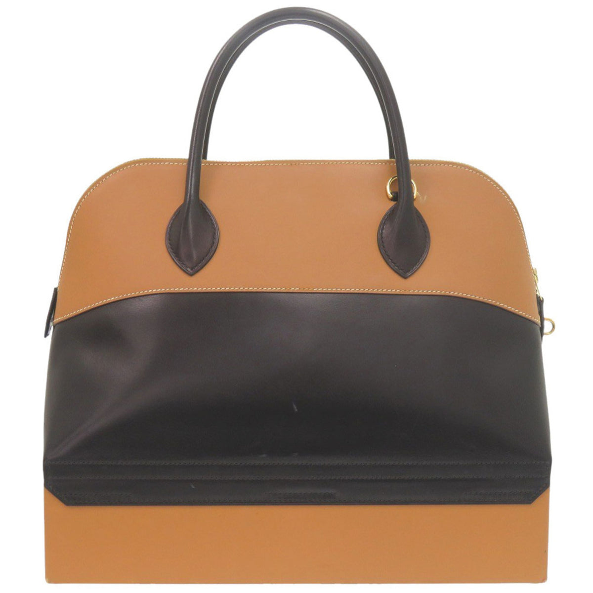 Hermes Bicolor Black Box Calf Leather Chamonix Leather Handbag (Pre-Owned)