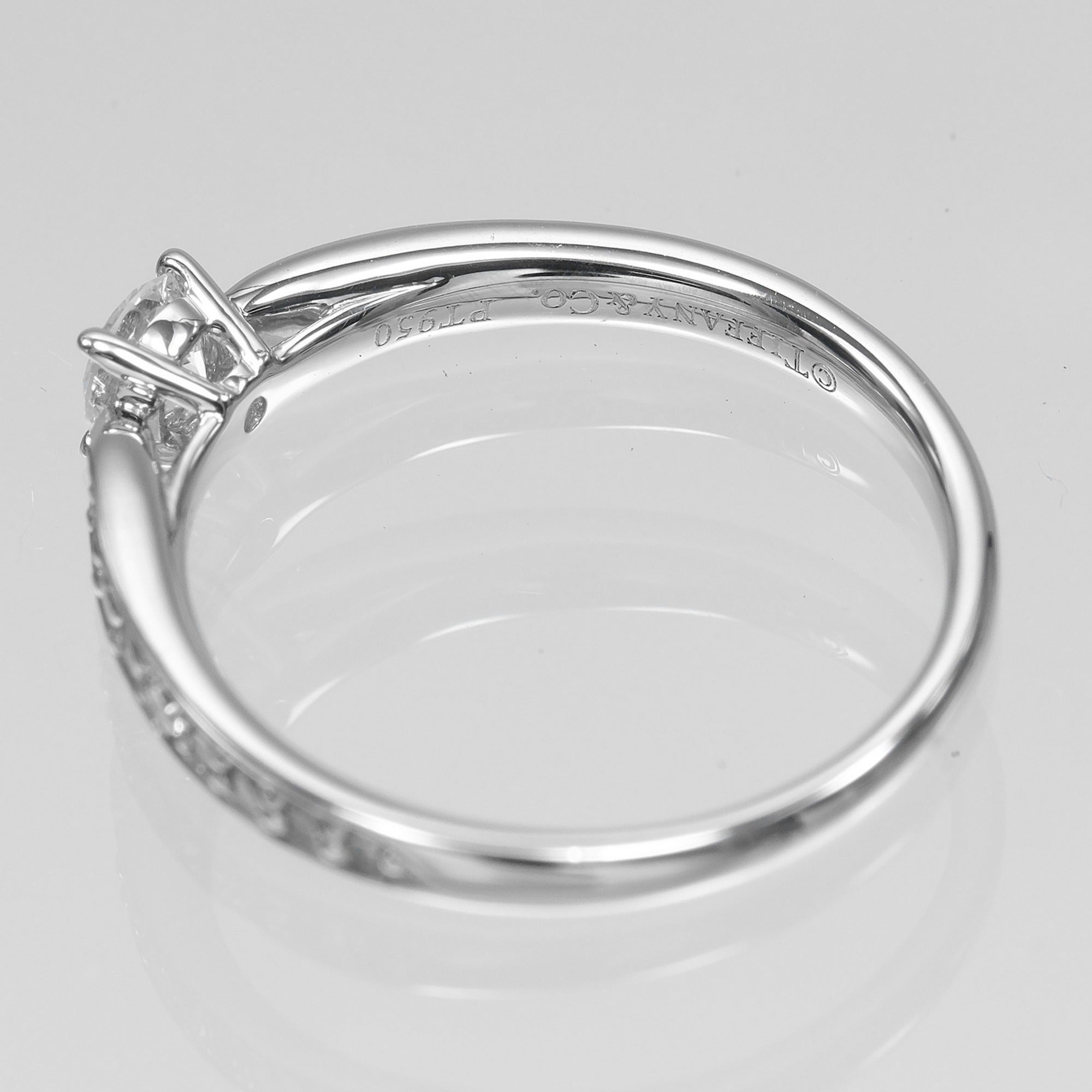 Tiffany Platinum Platinum 950 Band Ring (Pre-Owned)