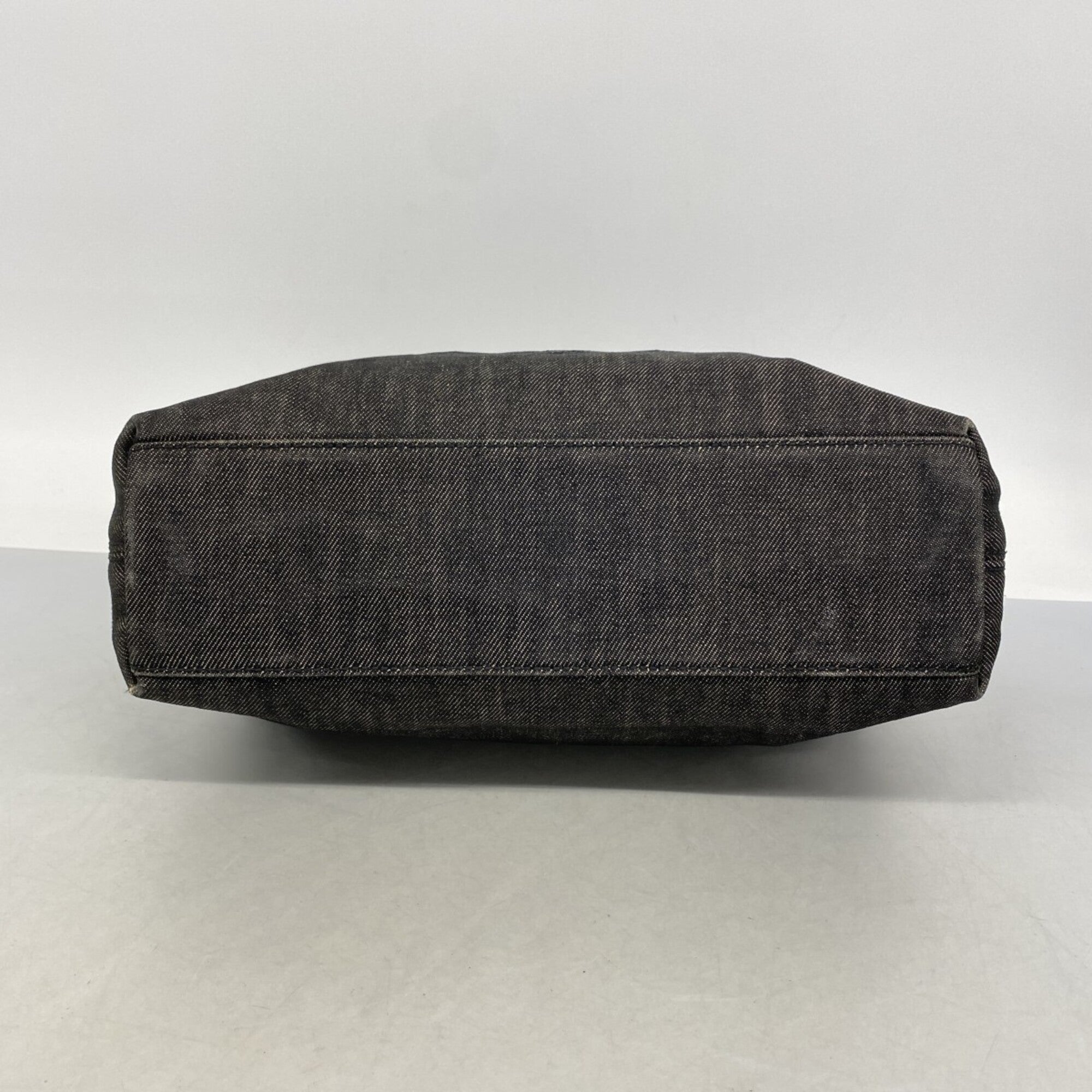 Chanel Black Brown Denim Tote Bag (Pre-Owned)