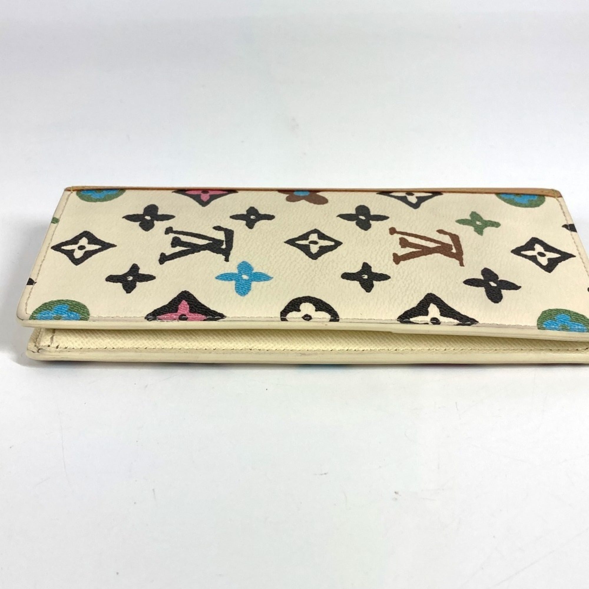 Louis Vuitton Monogram Multi-Color White Monogram Long Wallet (Bi-Fold) (Pre-Owned)