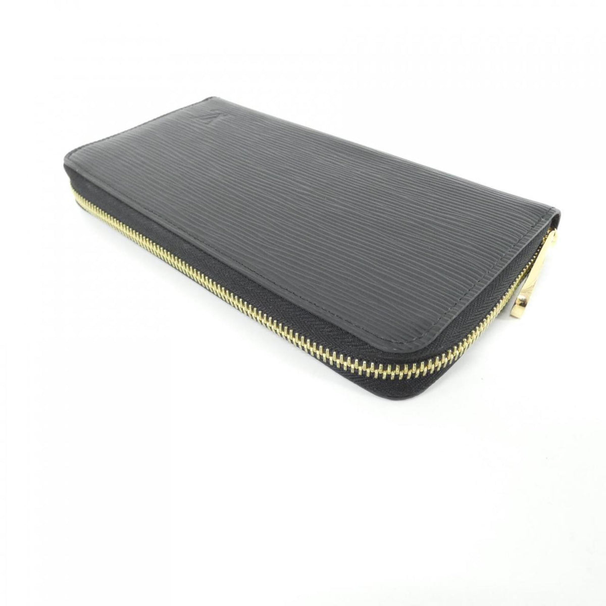 Louis Vuitton Black Leather Long Wallet (Bi-Fold) (Pre-Owned)