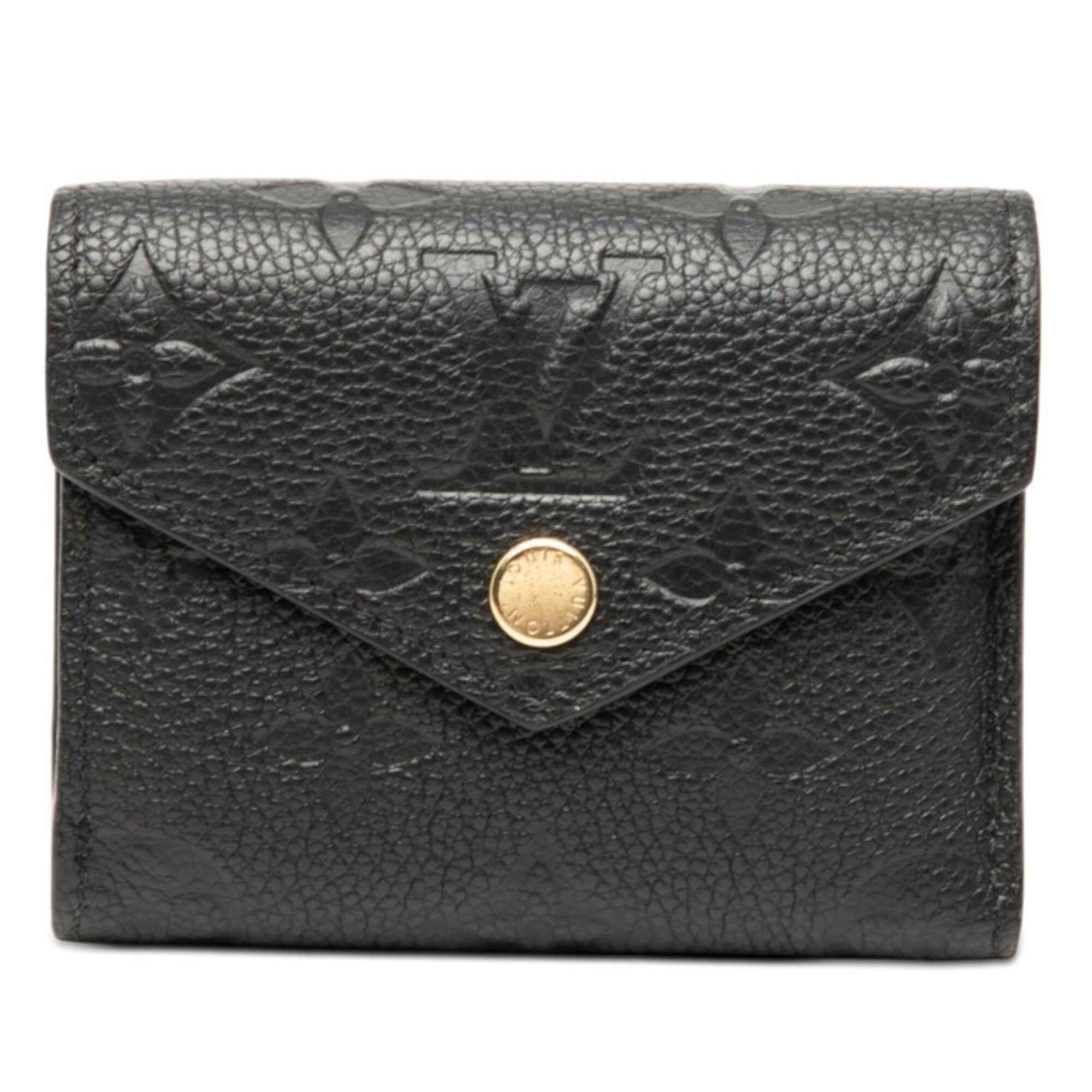 Louis Vuitton Monogram Empreinte Black Noir Leather Wallet (Tri-Fold) (Pre-Owned)