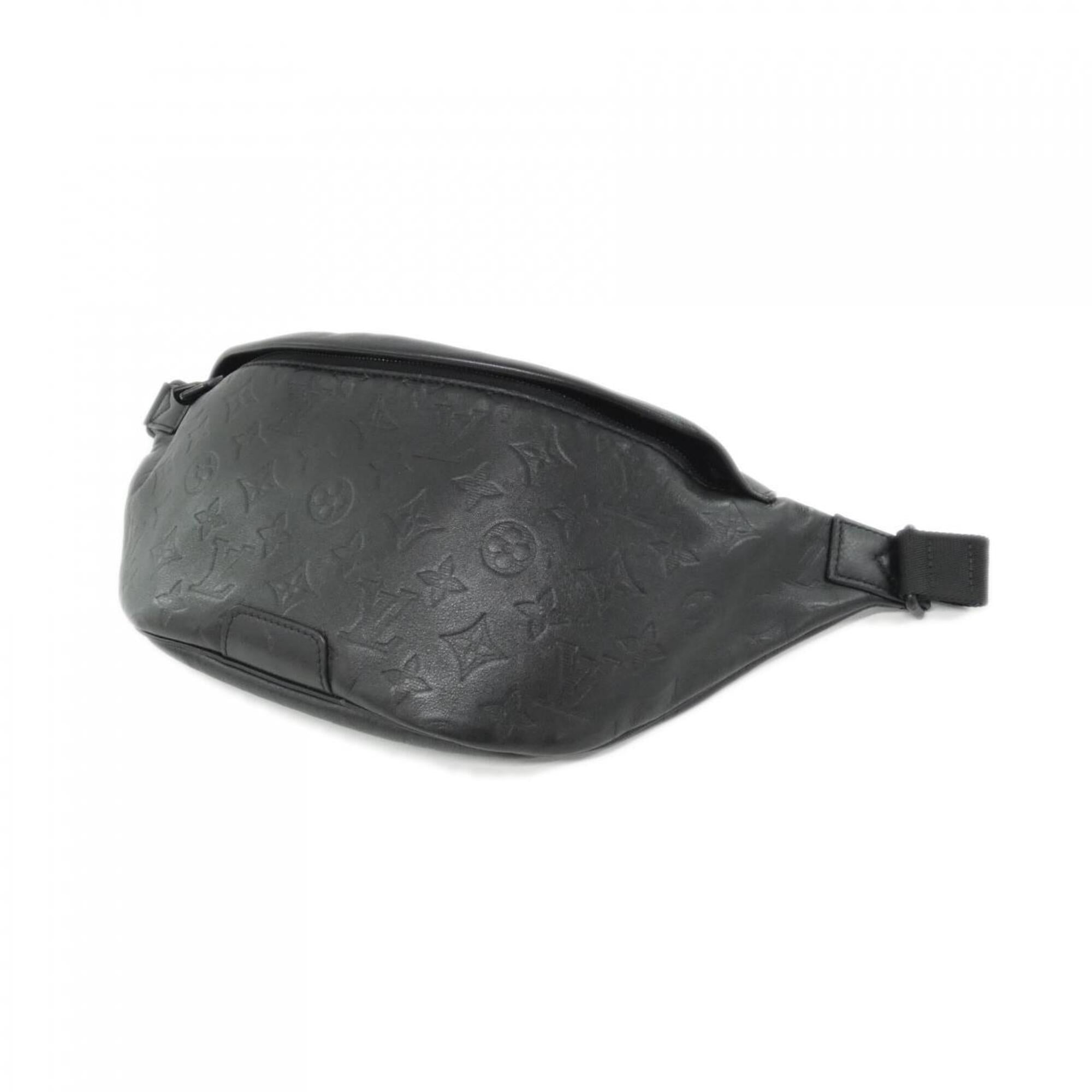 Louis Vuitton Black Leather Shoulder Bag Sling Bag (Pre-Owned)