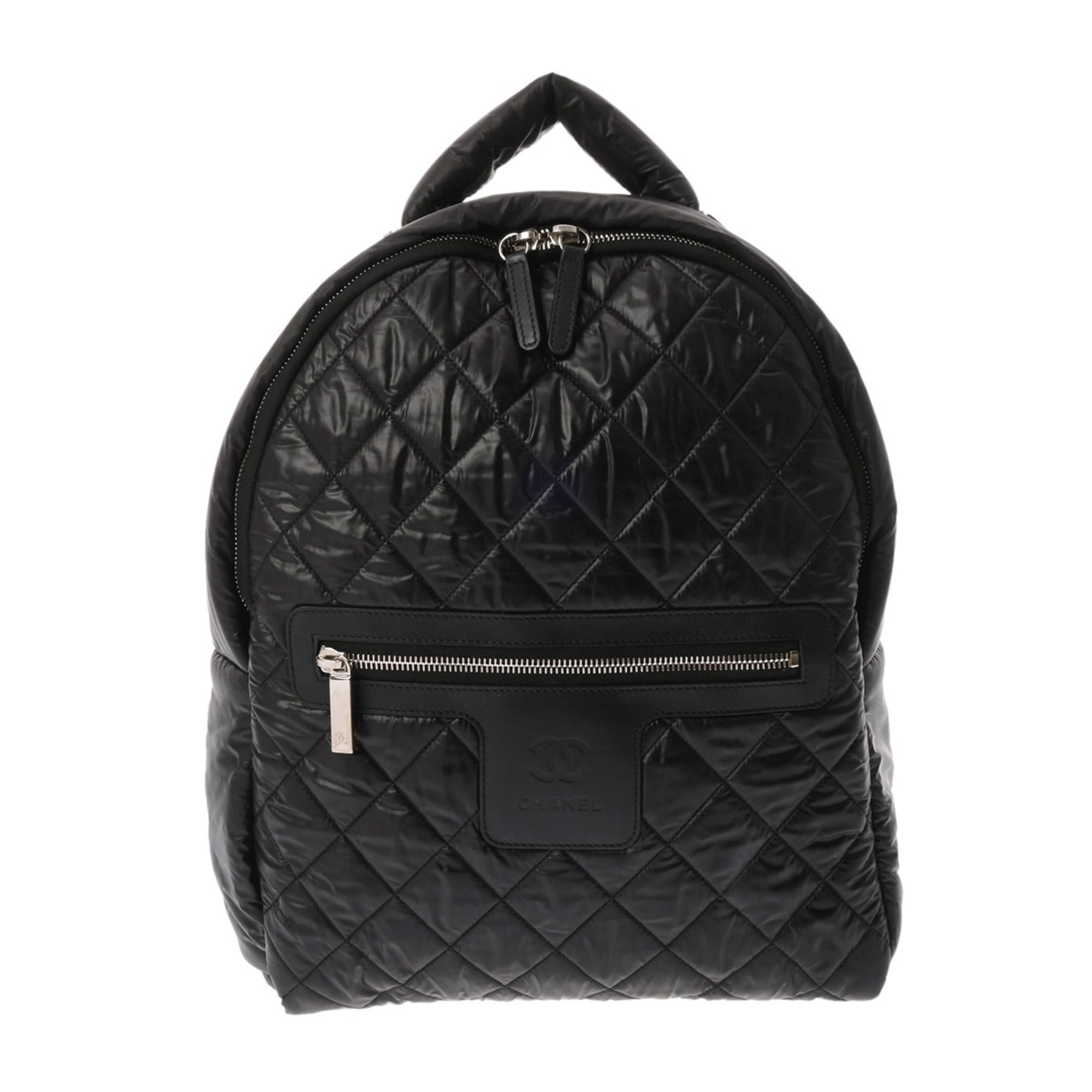 Chanel Matelasse Black Nylon Backpack (Pre-Owned)