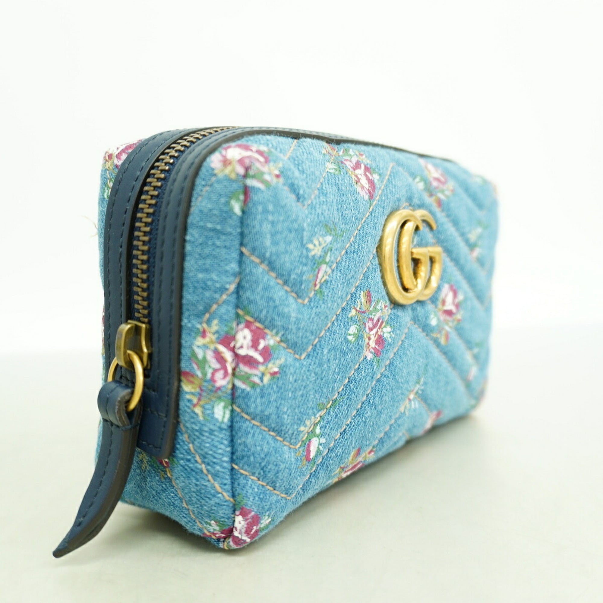 Gucci Navy Denim Pouch (Pre-Owned)