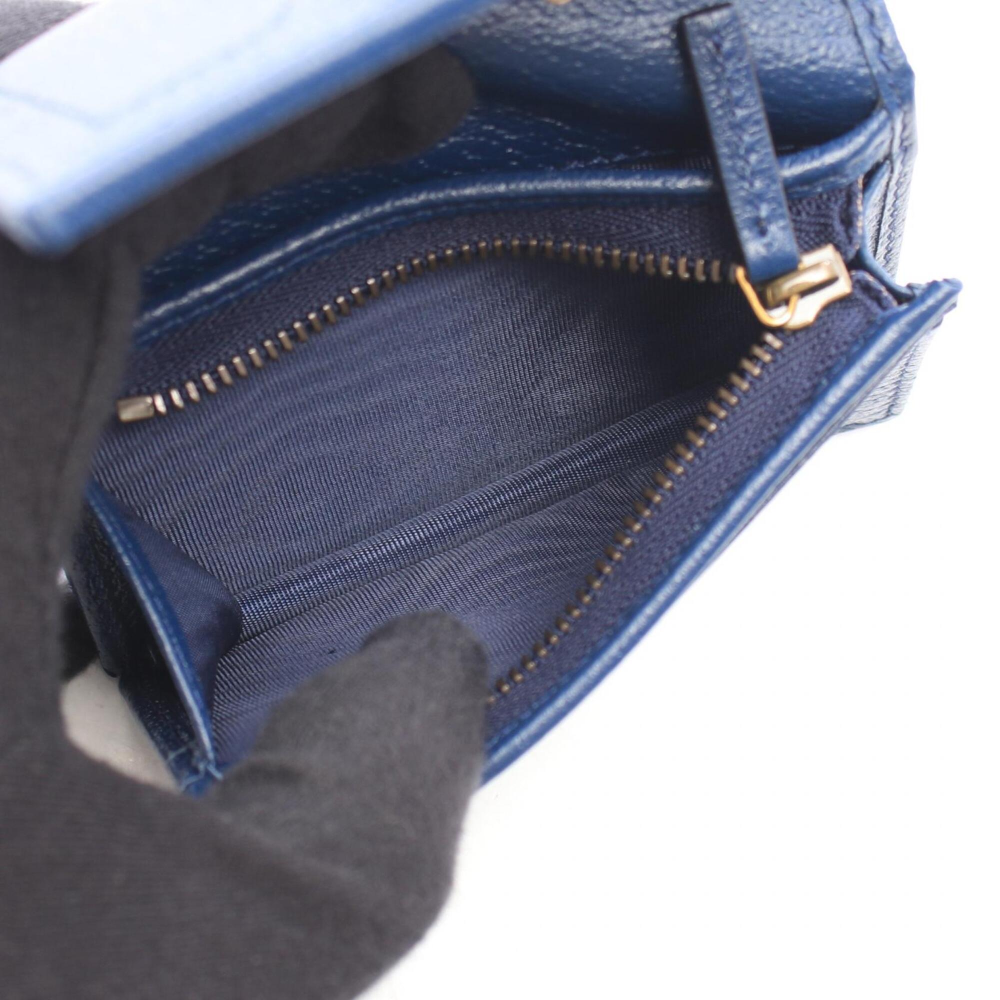 Gucci Navy Leather Wallet (Bi-Fold) (Pre-Owned)