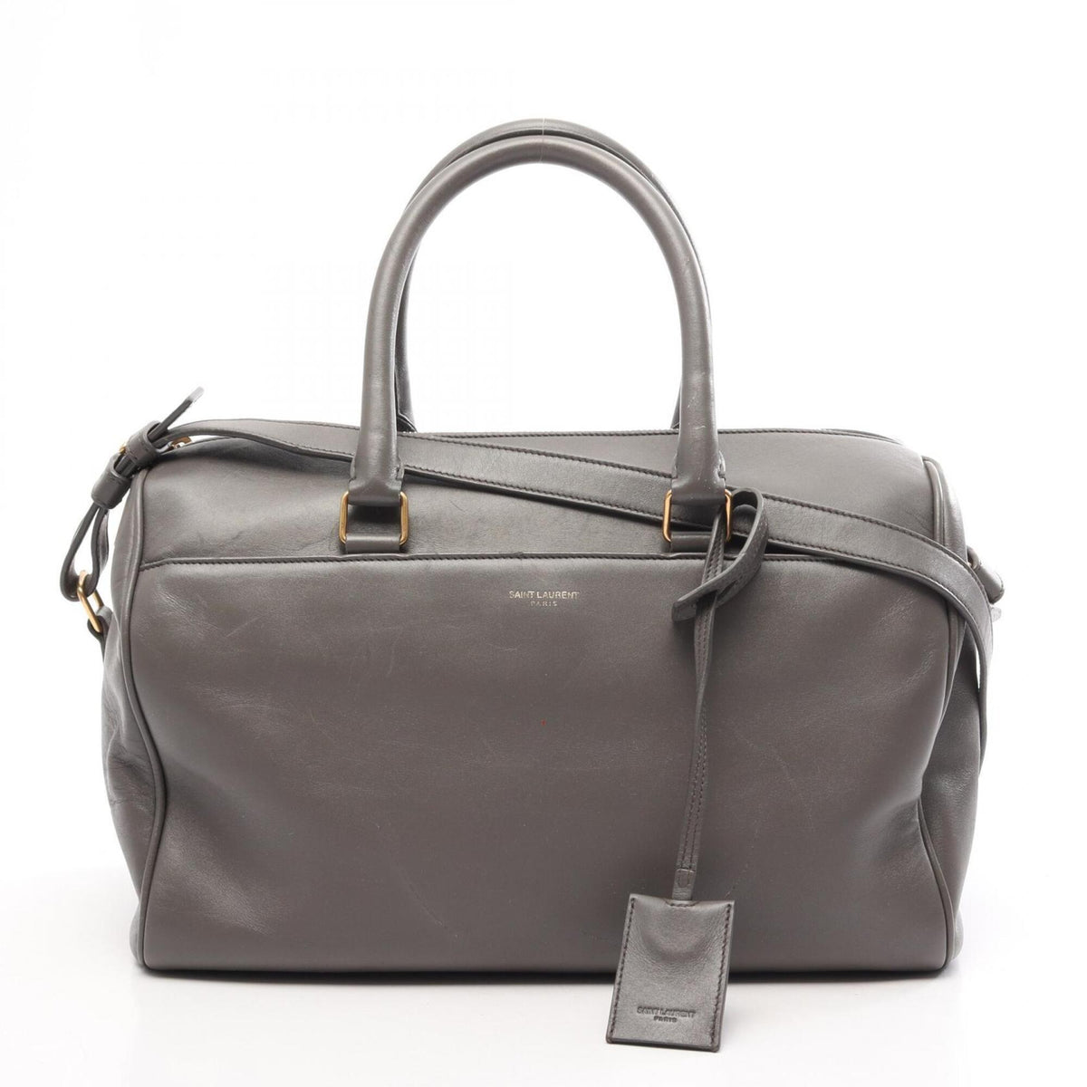 Saint Laurent Gray Leather Handbag (Pre-Owned)