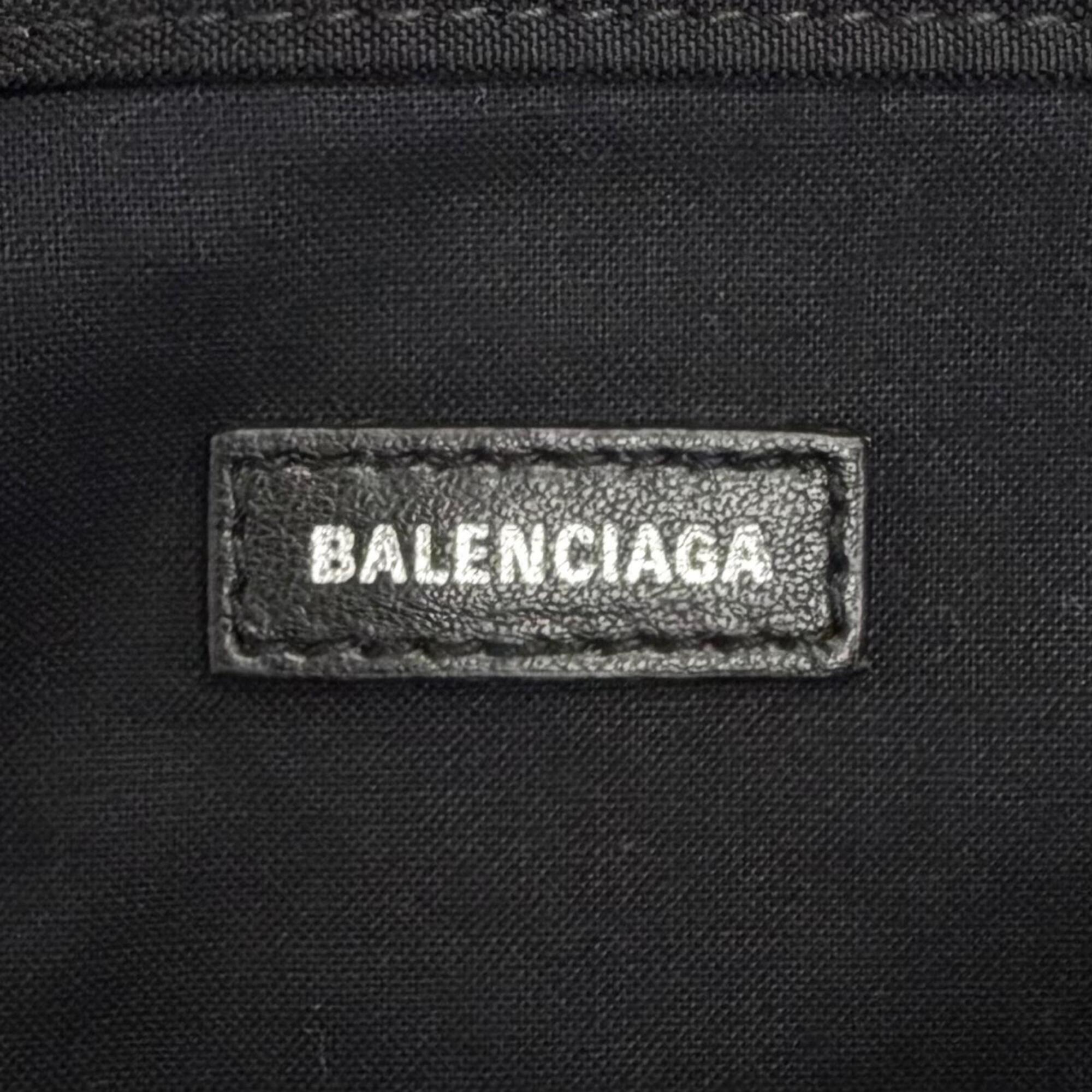 Balenciaga Black Silver Basket Shoulder Bag Tote Bag (Pre-Owned)