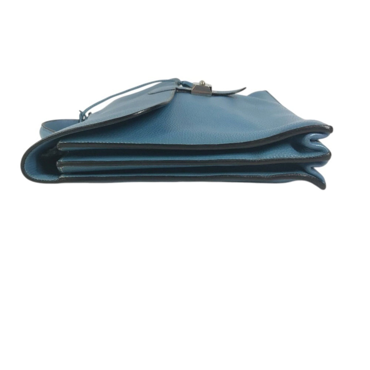 Hermes Blue Taurillon Clemence Leather Briefcase Handbag (Pre-Owned)