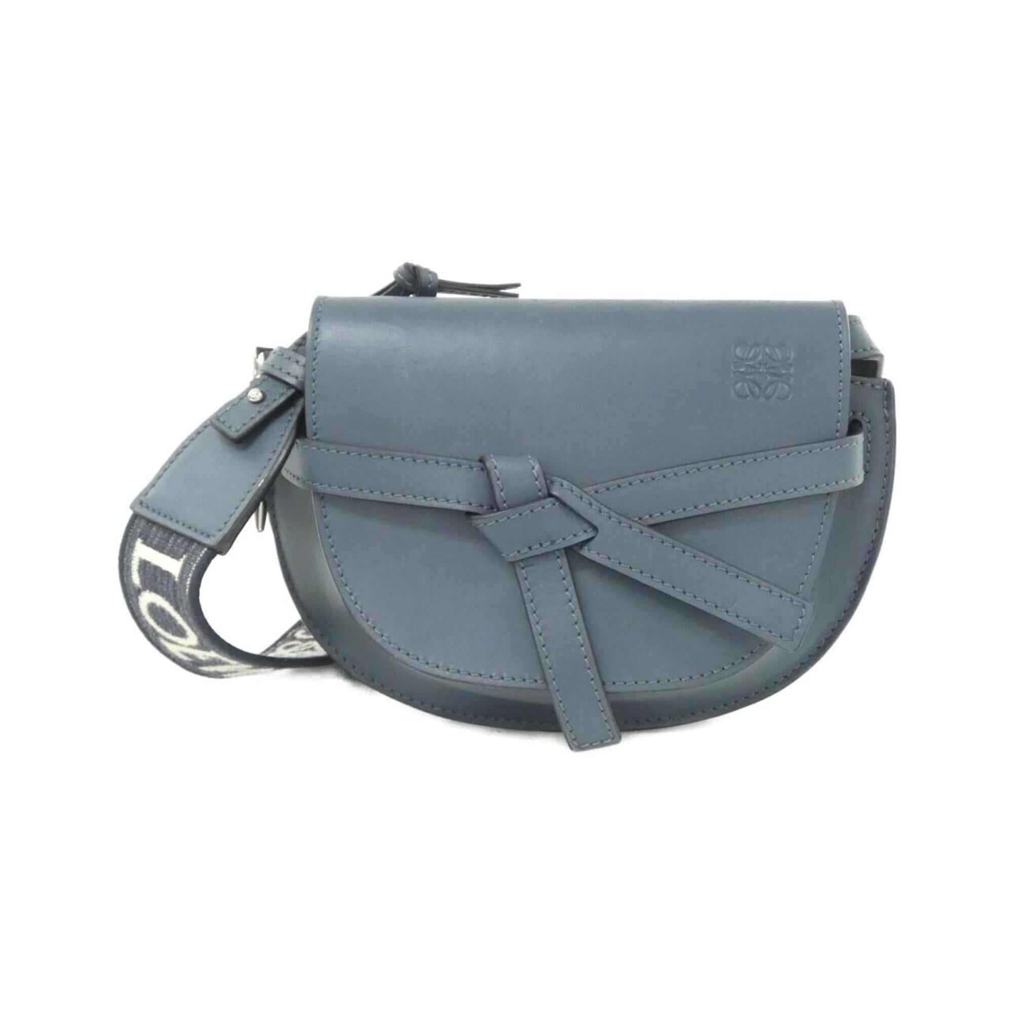 Loewe Blue Leather Shoulder Bag (Pre-Owned)